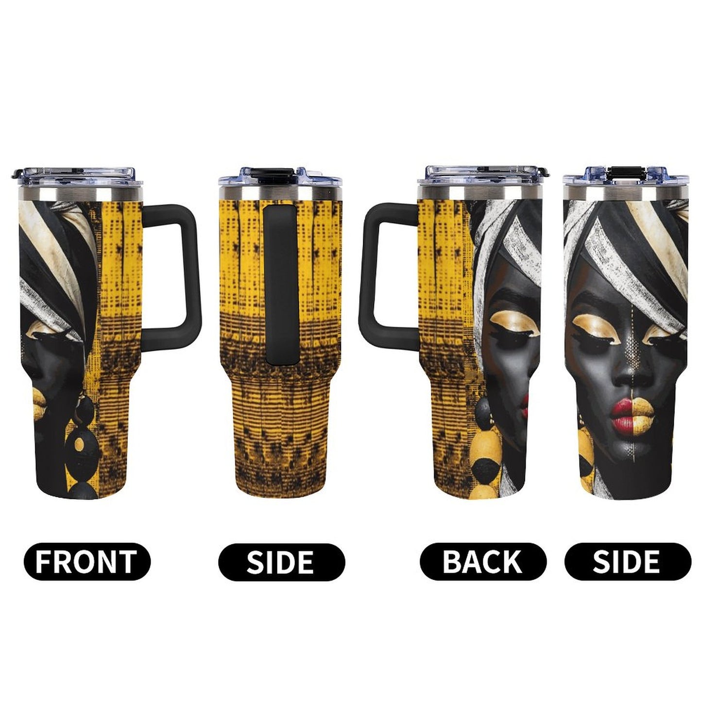 40oz Insulated Tumbler with Handle and Straw