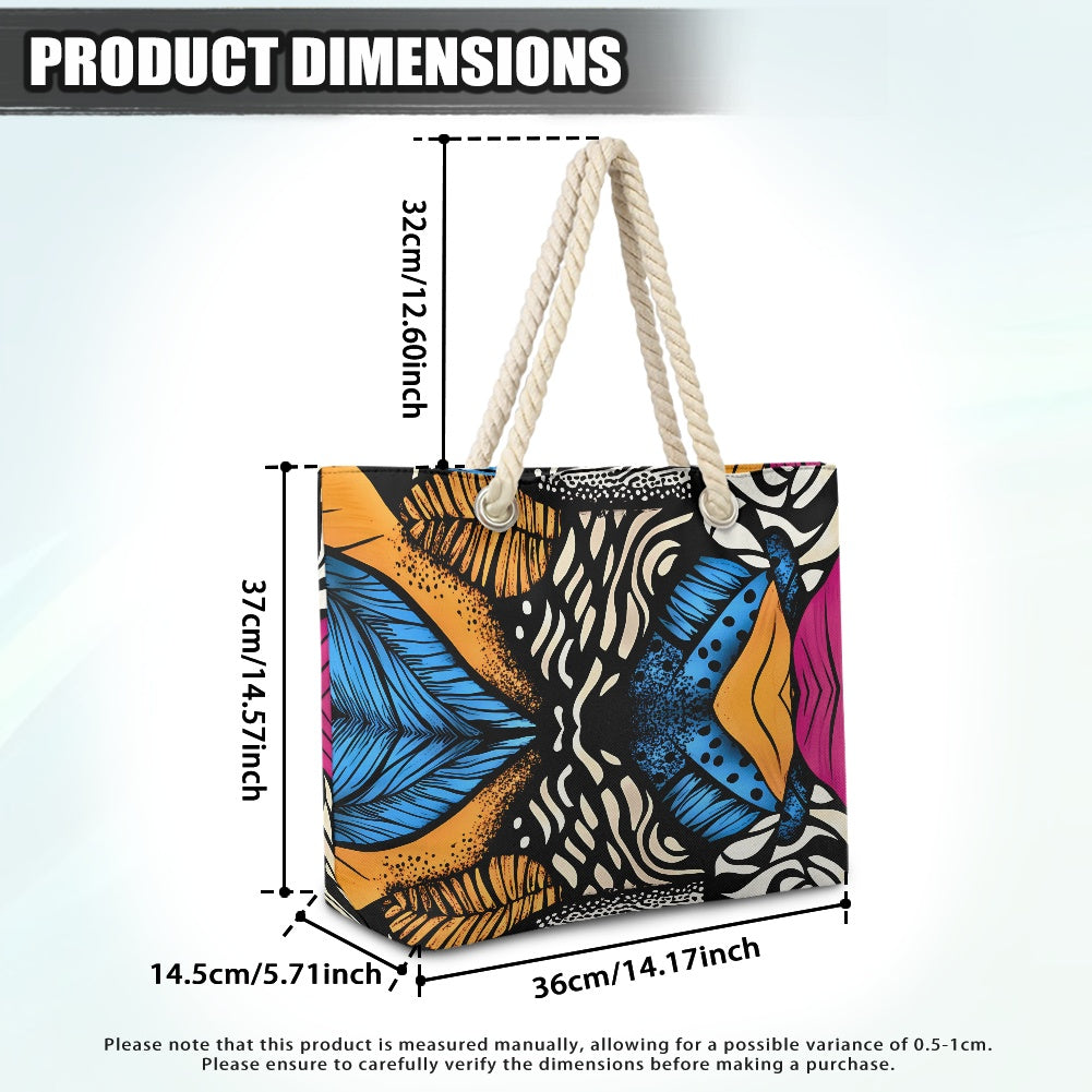Hemp rope tote bag