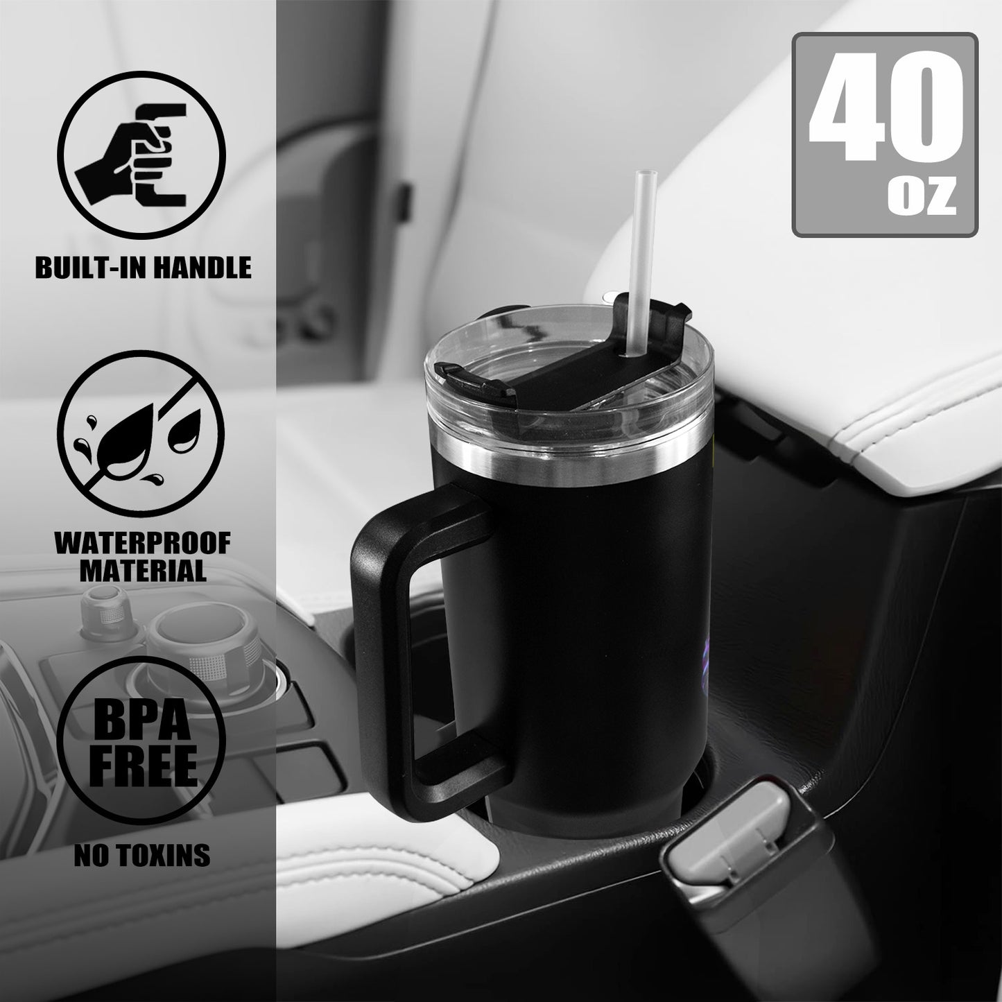 Born to Swing Tumbler 40oz Tumbler with Black Handle