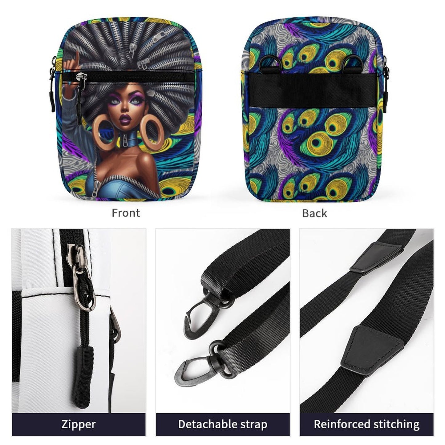 Small Messenger Bag Q026 (All-Over Printing)