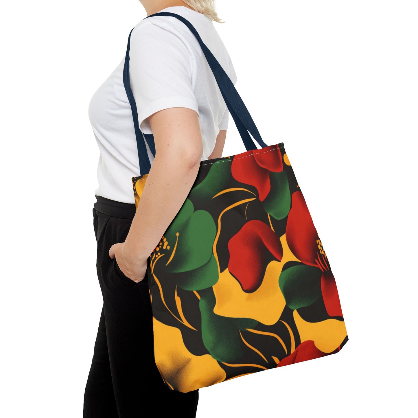 Vibrant Floral Tote Bag Trendy Shopping Tote Eco-Friendly Carry-All Perfect for Summer Gift for Her and Him