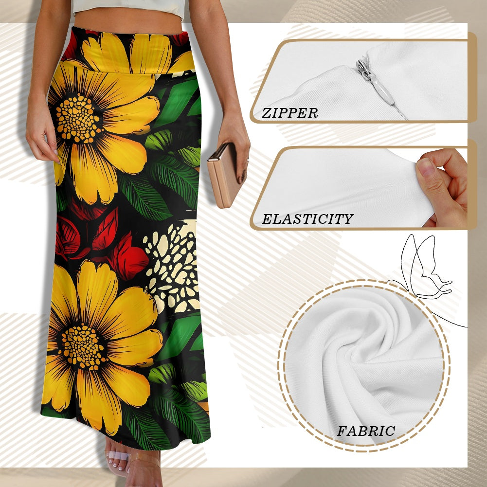 High Waist Long Skirt for Women