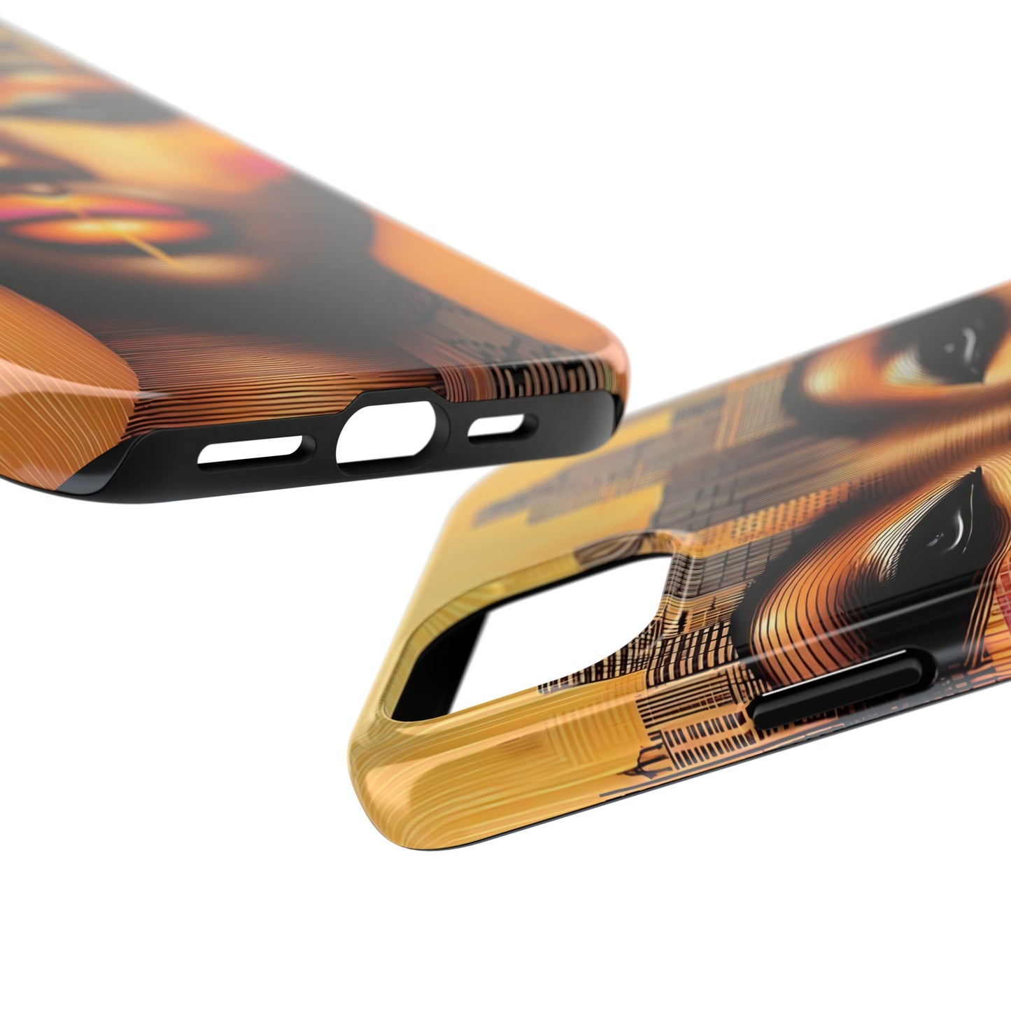 Afrocentric Tough Phone Case, City Girl On The Move Unique Design, Urban Street Style, Protective Cellphone Cover, Trendy Mobile Accessory