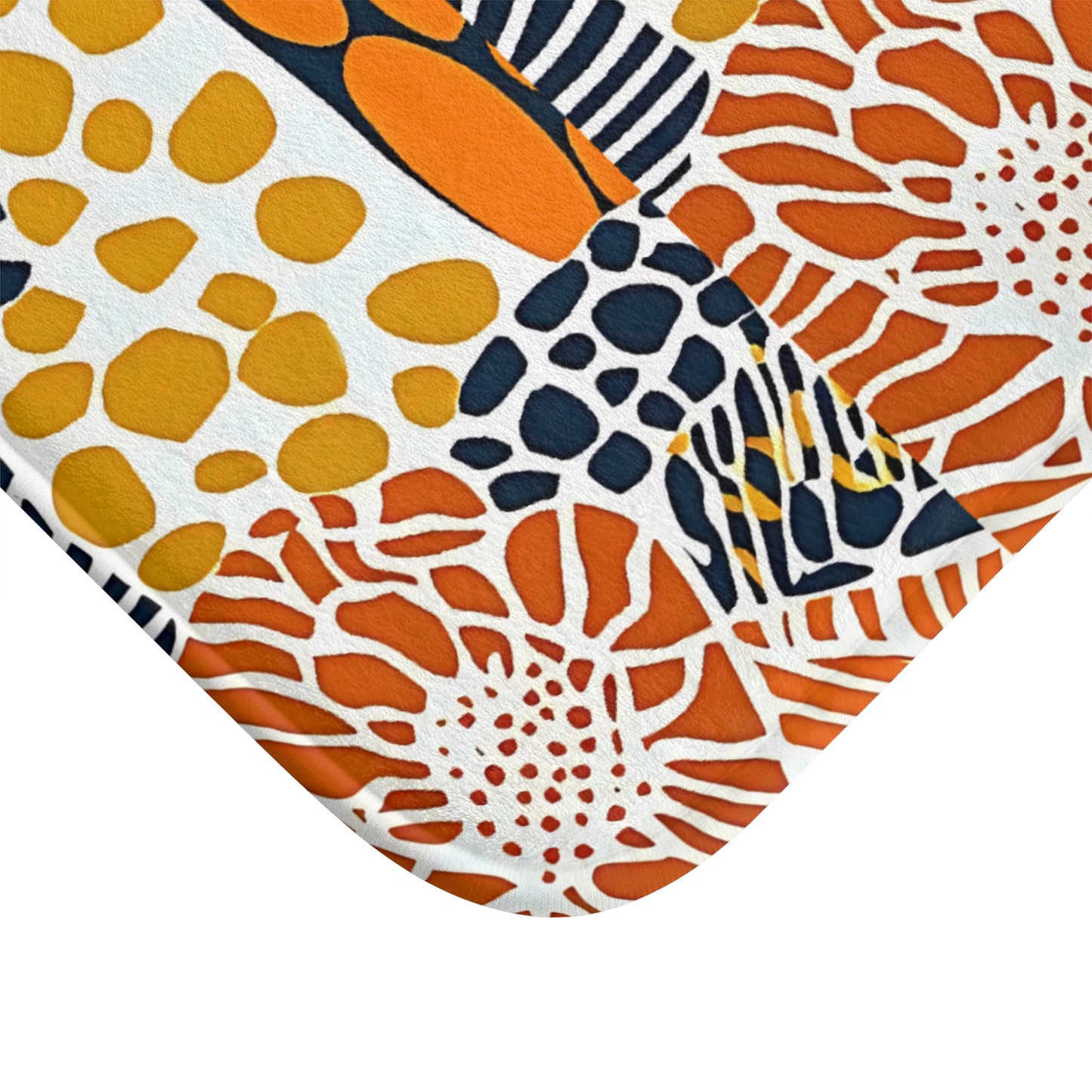 Vibrant Botanical Bath Mat, Boho Bathroom Decor, Modern Home Accent, Cozy Gift for Art Lovers, Unique Bath Accessory