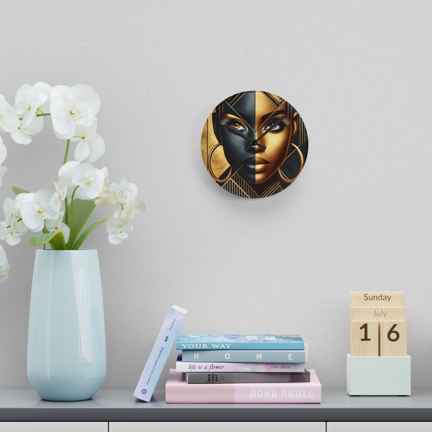 Amber Radiance Acrylic Wall Clock #AR1