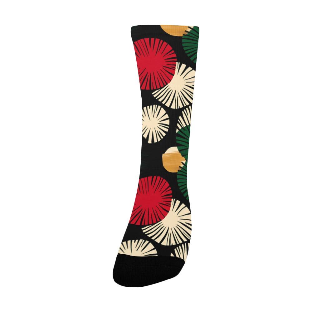 Circle Pattern Men's Socks Women's Custom Socks