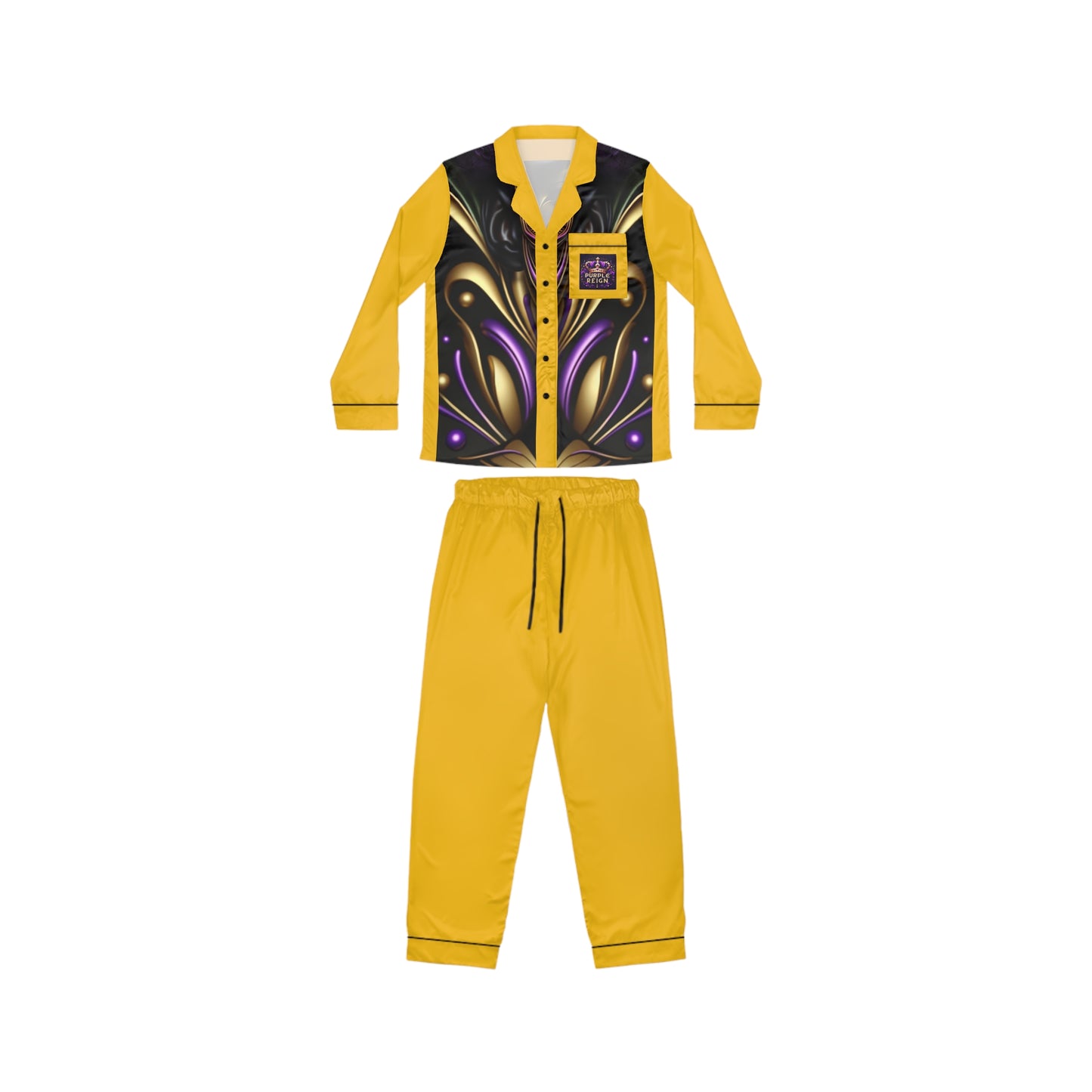 Purple Reign Women's Satin Pajamas (AOP) #PR6