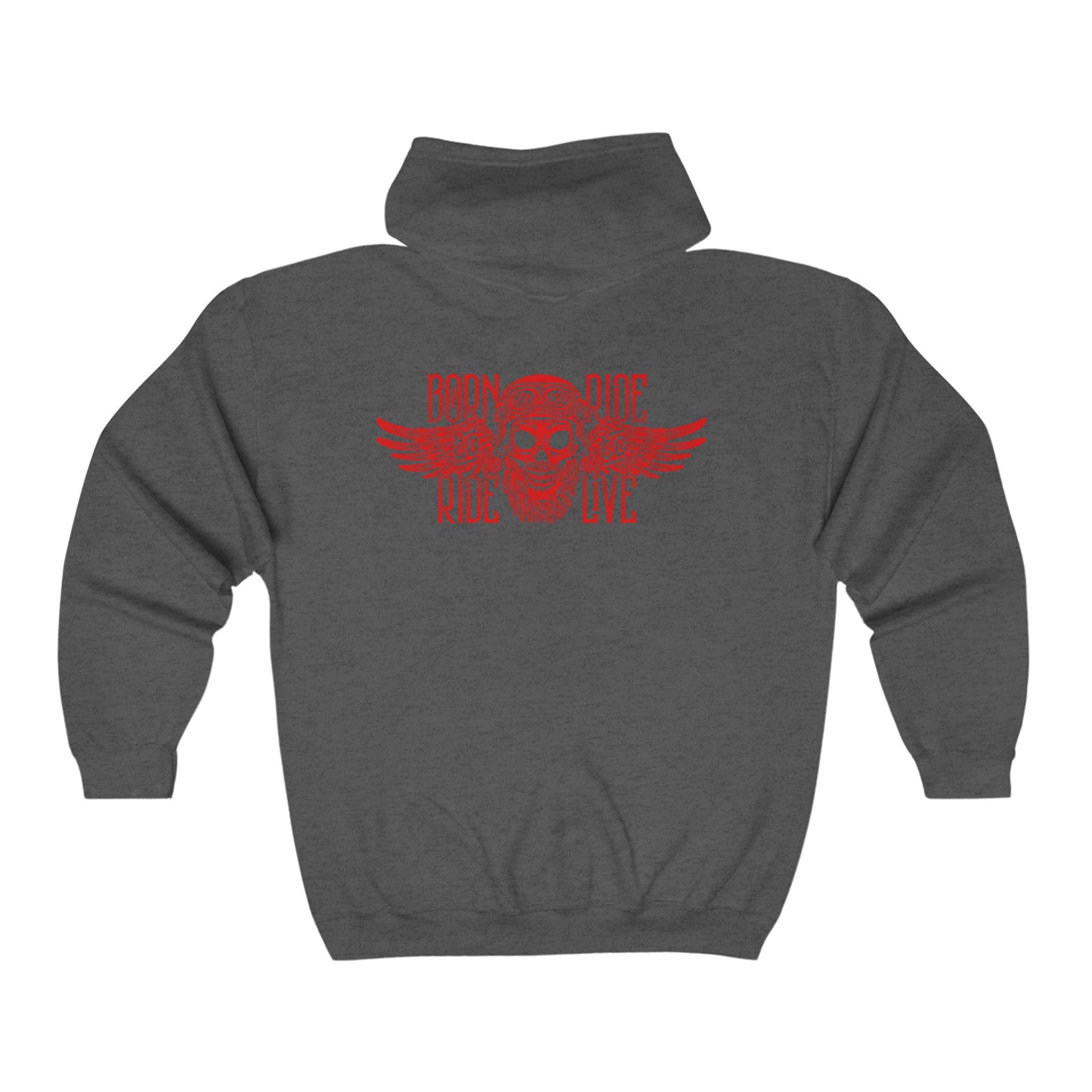 Born To Ride Unisex Heavy Blend™ Full Zip Hooded Sweatshirt #13MU