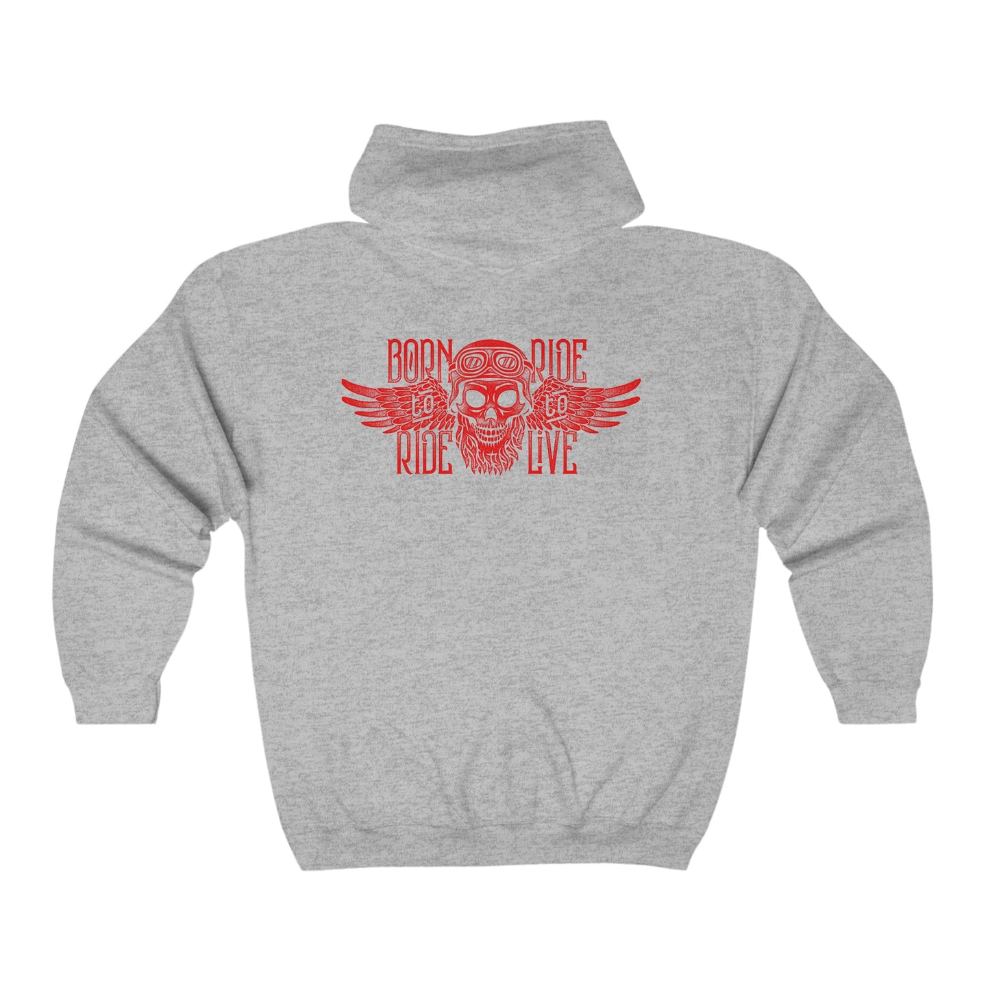 Born To Ride Unisex Heavy Blend™ Full Zip Hooded Sweatshirt #13MU