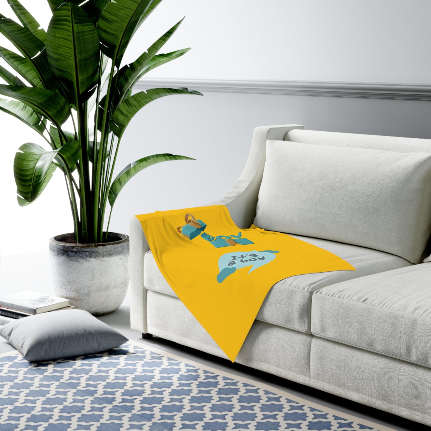 It's A Boy Baby Swaddle Blanket #IAB3