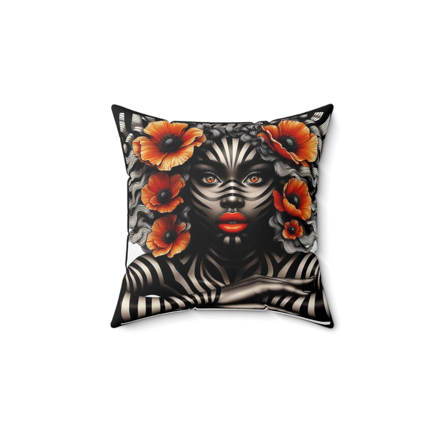 Zebra Fantasy Square Pillow #ZF22