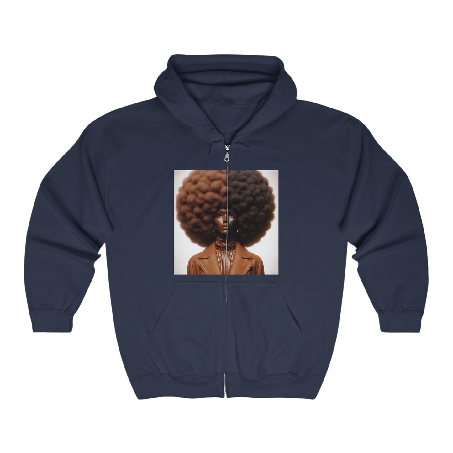 Afro Power Unisex Heavy Blend™ Full Zip Hooded Sweatshirt #AP2