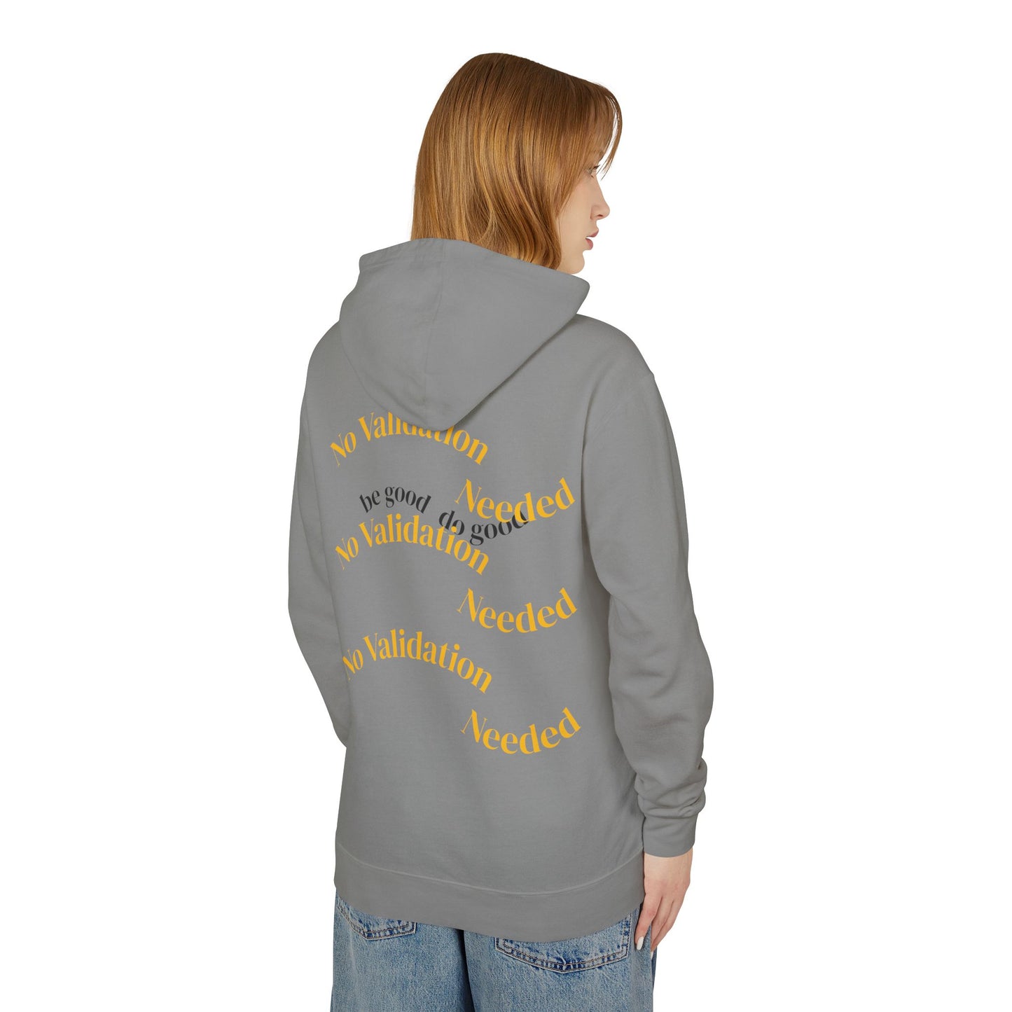 Empowering Affirmations Lightweight Hoodie, Inspirational Sweatshirt, Self Love