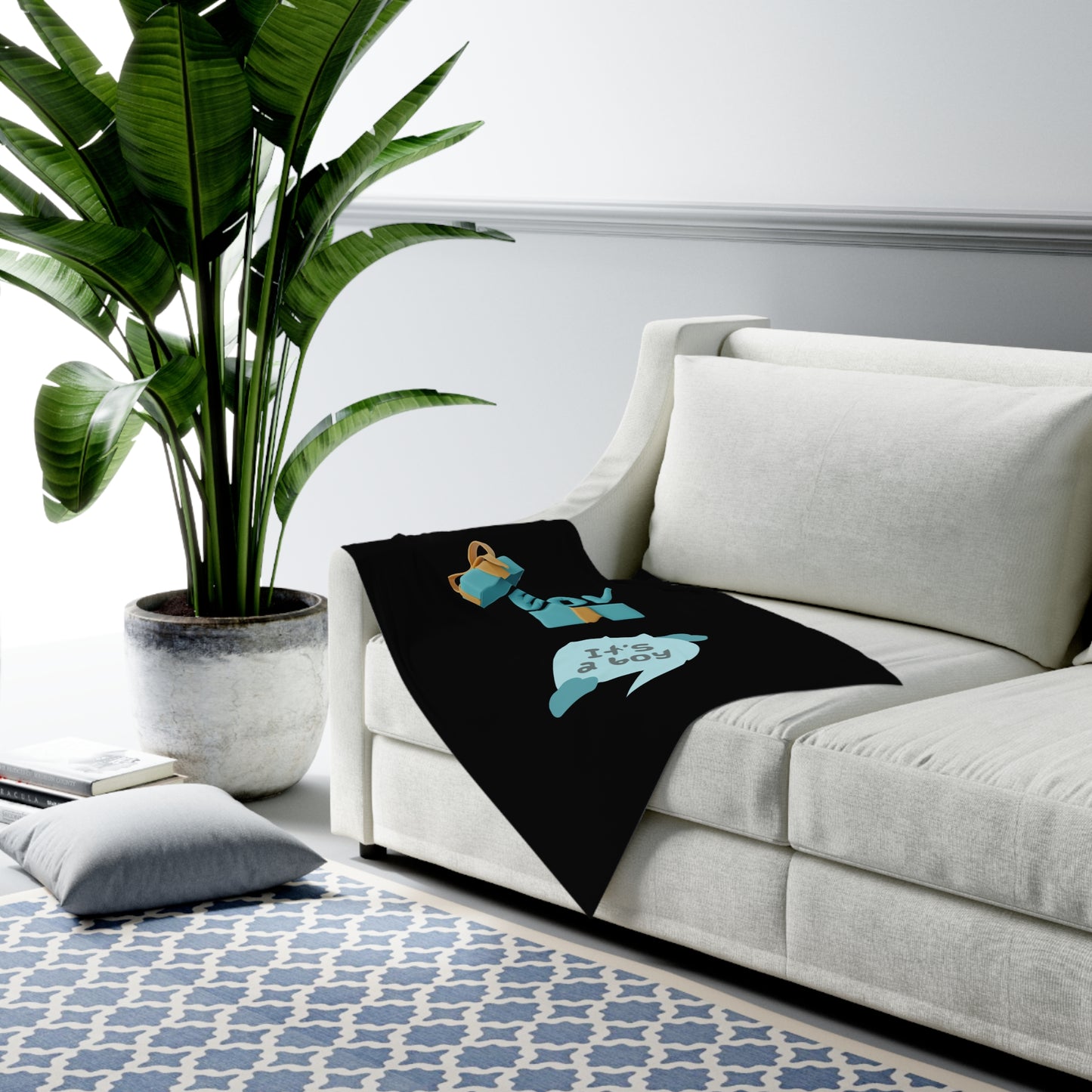 It's A Boy Baby Swaddle Blanket #IAB3