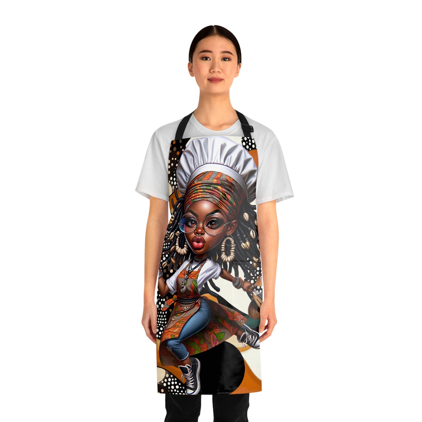 Afrocentric Apron - Bold Graphic Kitchen Cooking Wear, African Inspired Chef Apron