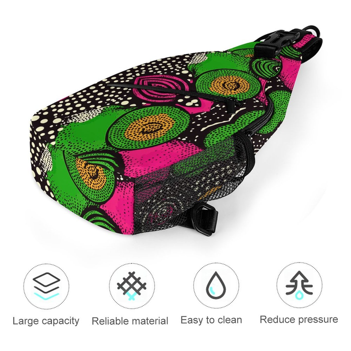 Abstract Create Unique Sling Bags with Our durable polyester (All-Over Printing)