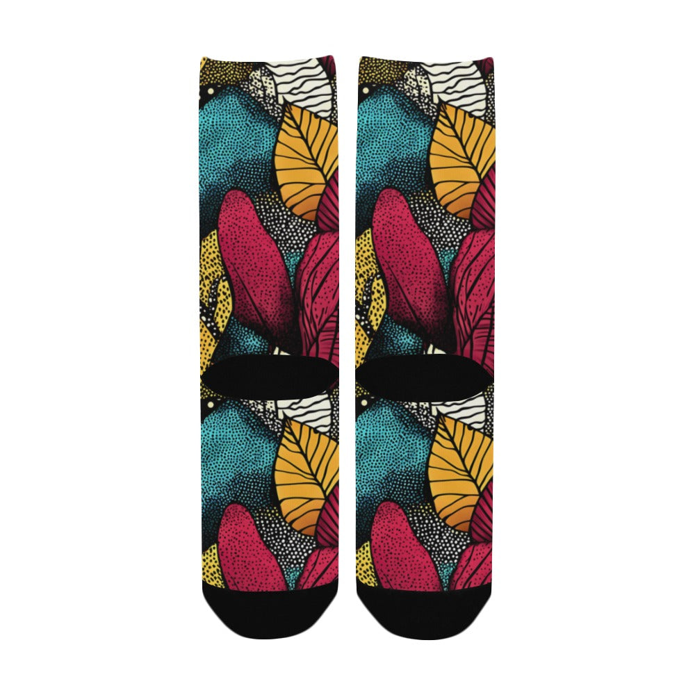 Colorful Floral and Flowers Pattern Men's Socks Women's Custom Socks