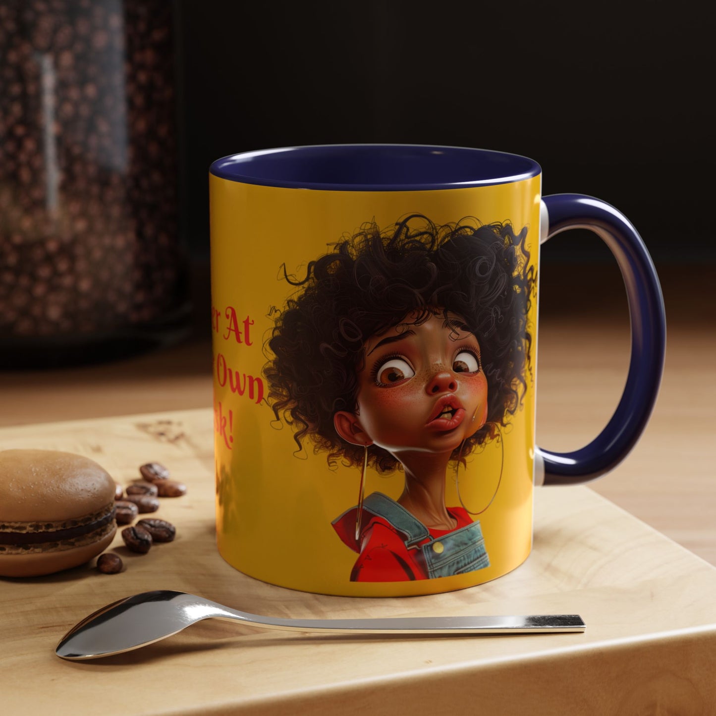 Enter At Your Own Risk Accent Coffee Mug (11, 15oz) #EYOR2