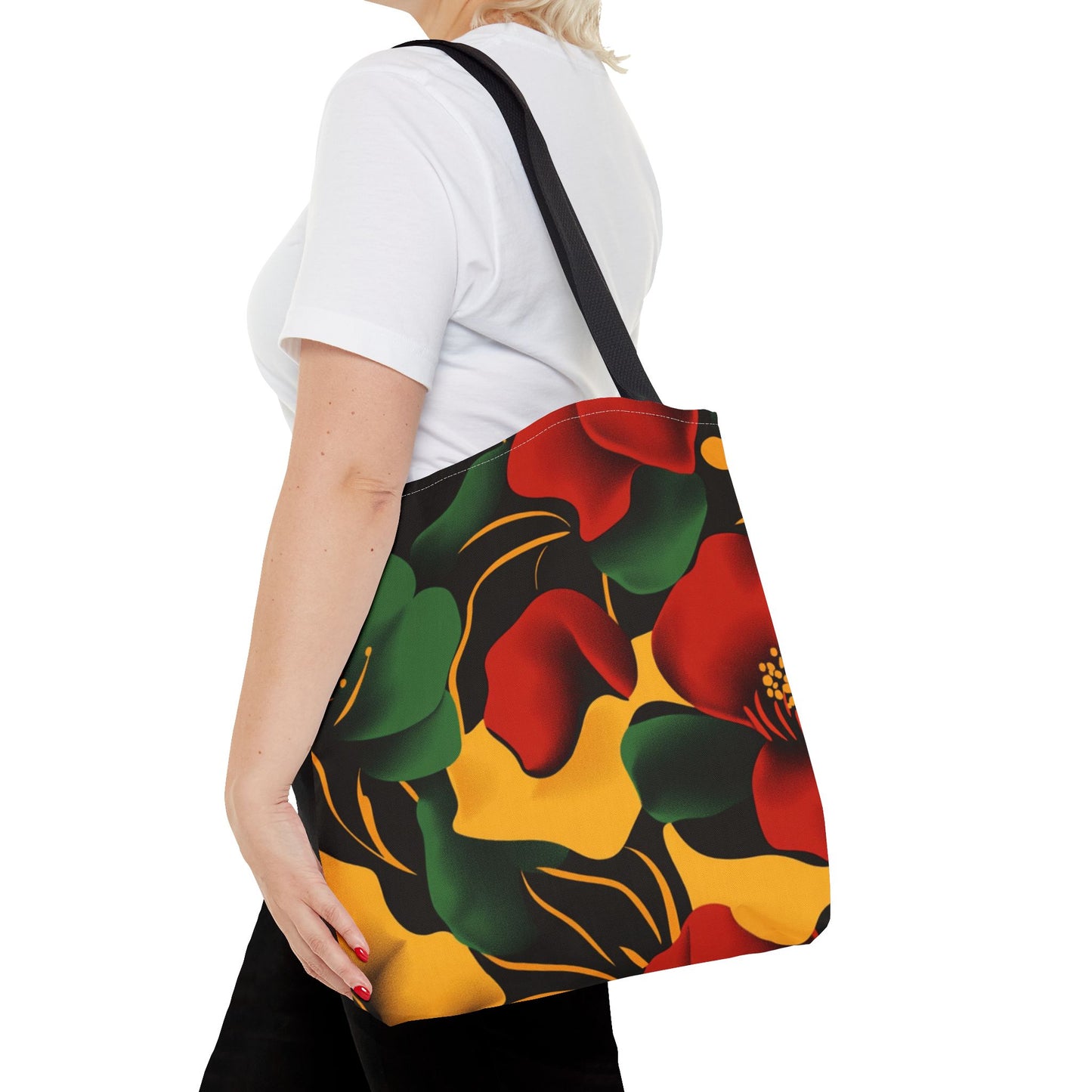 Vibrant Floral Tote Bag Trendy Shopping Tote Eco-Friendly Carry-All Perfect for Summer Gift for Her and Him