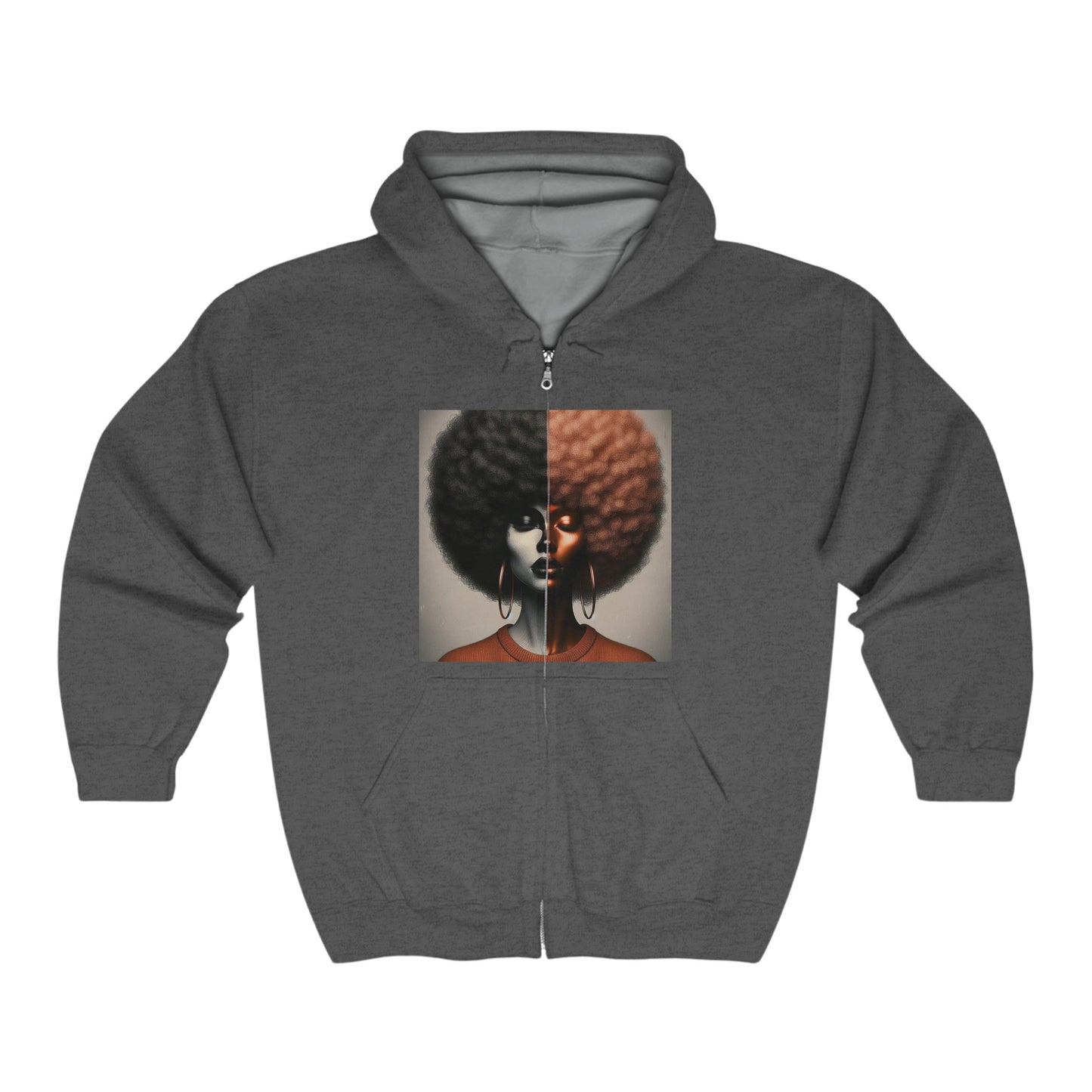 Afro Power Unisex Heavy Blend™ Full Zip Hooded Sweatshirt #AP2