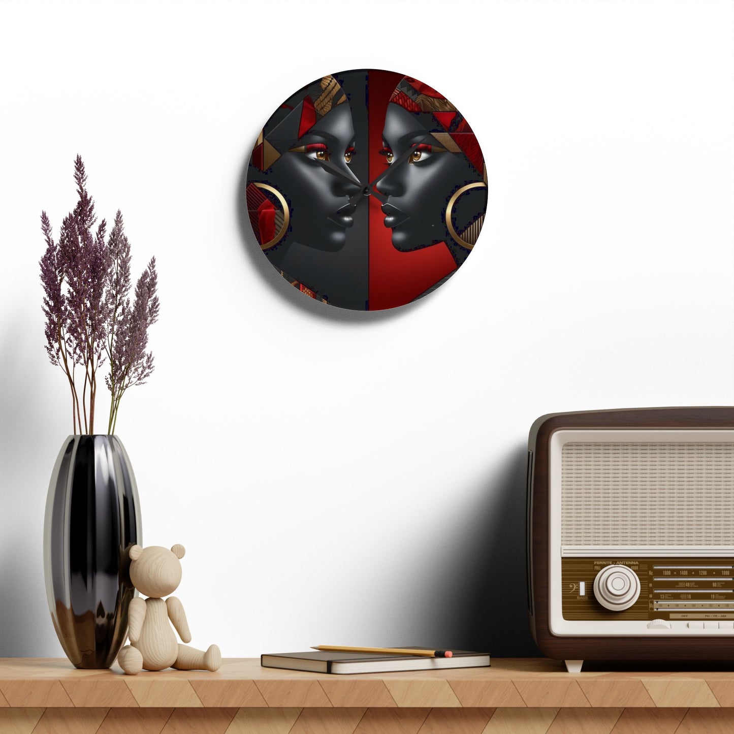 Dual Faced Acrylic Wall Clock #DF1