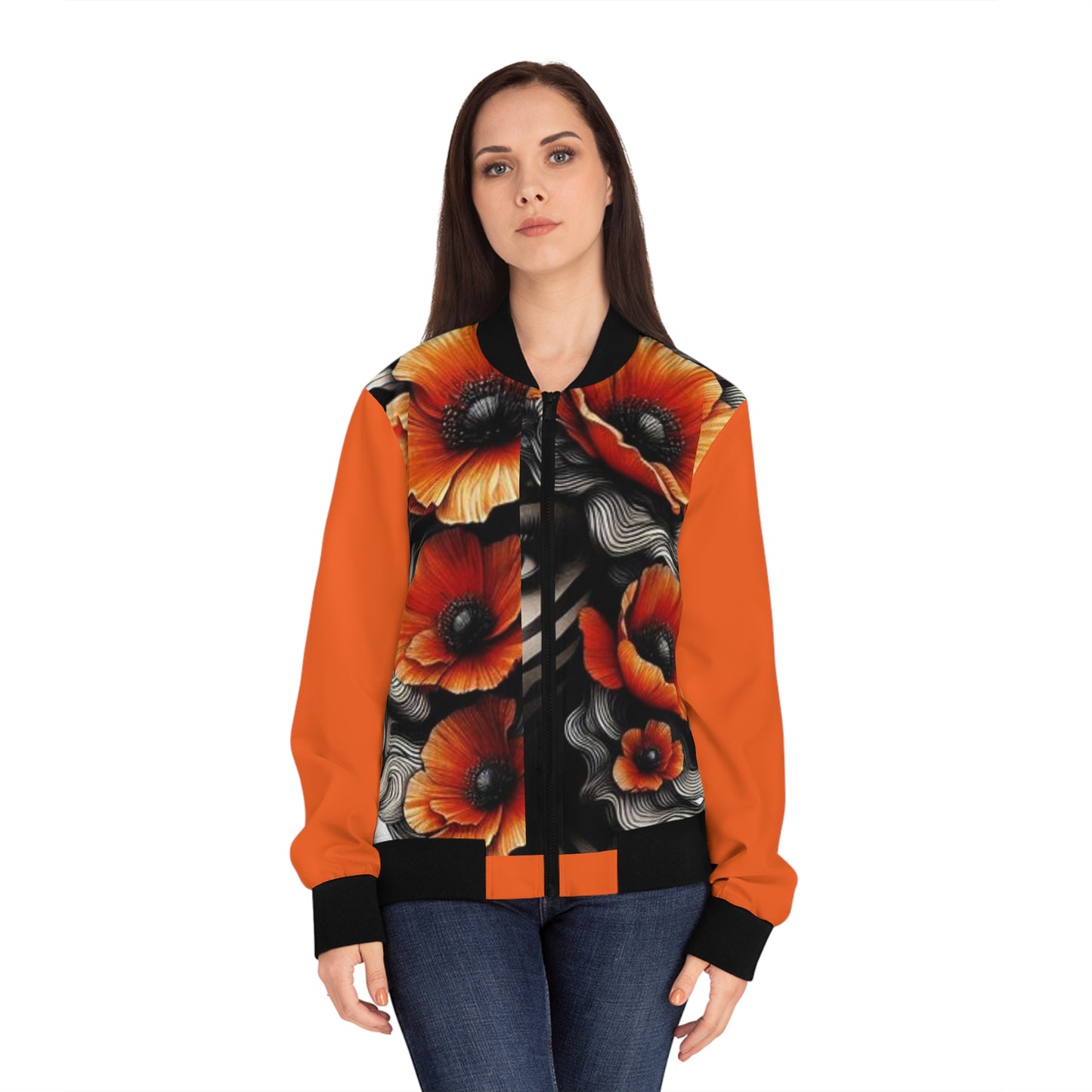 Zebra Fantasy Women's Bomber Jacket (AOP) #ZF10