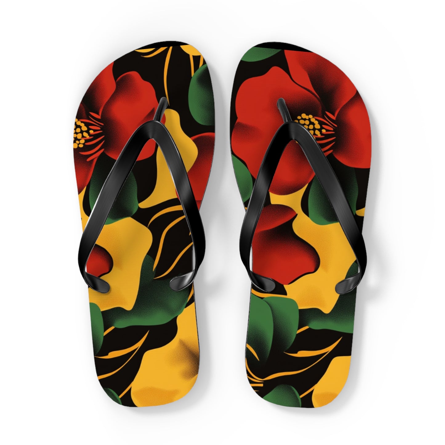 Tropical Floral Flip Flops | Summer Footwear Beach Sandals Vacation Ready Poolside Comfort Gift for Him