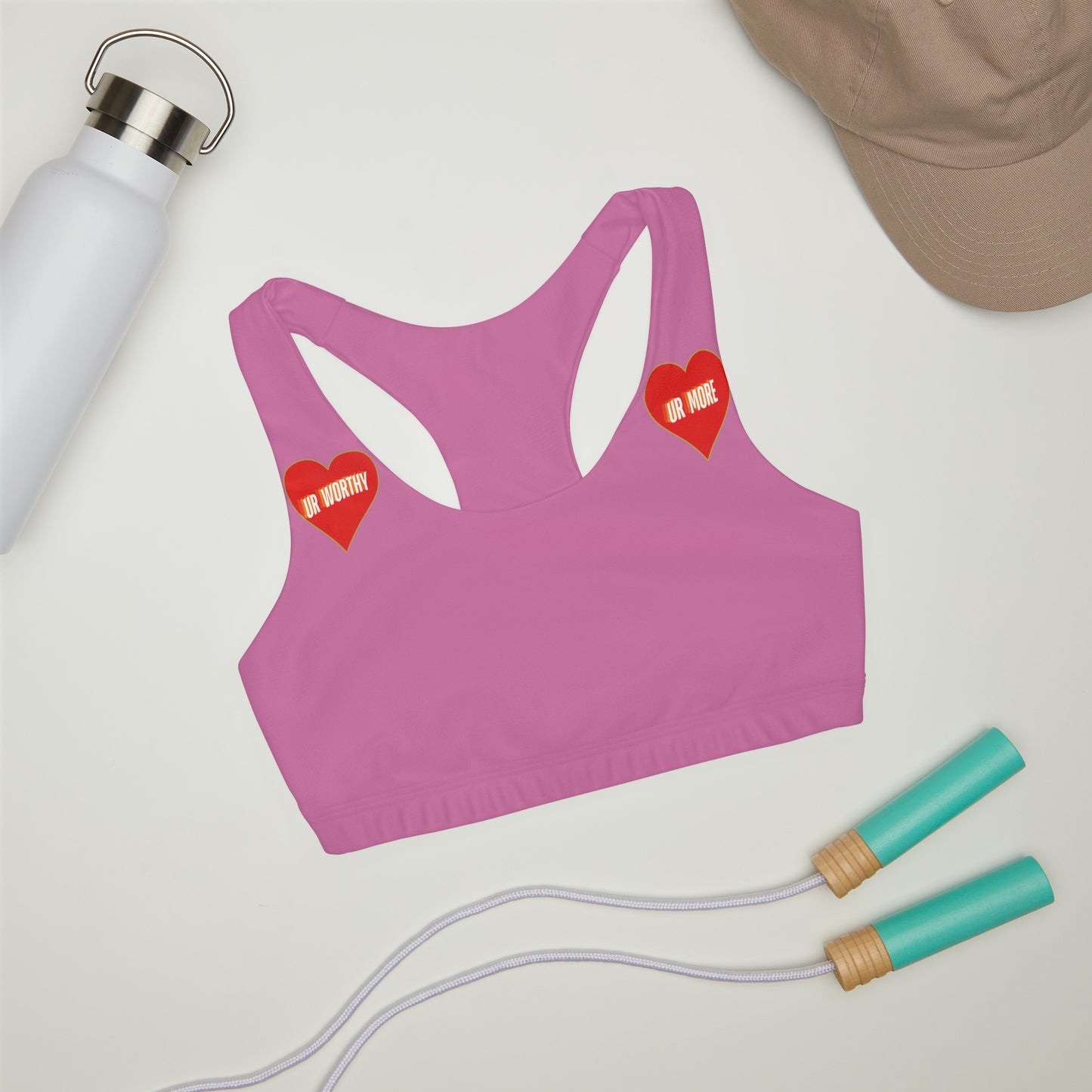 UR Worthy-UR More Girls' Double Lined Seamless Sports Bra (AOP) #15