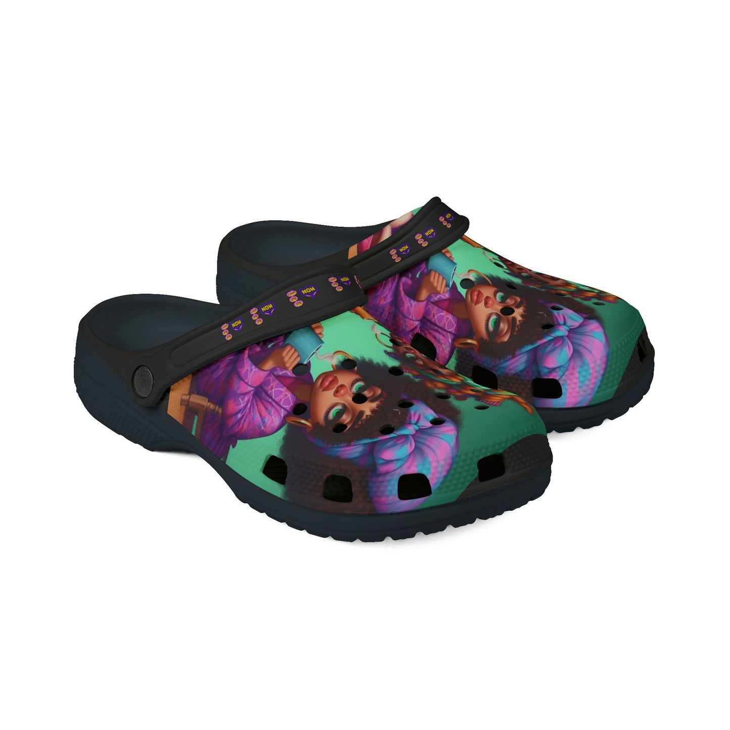 Monday Vibes EVA Foam Rubber Shoes (AOP) #MV4