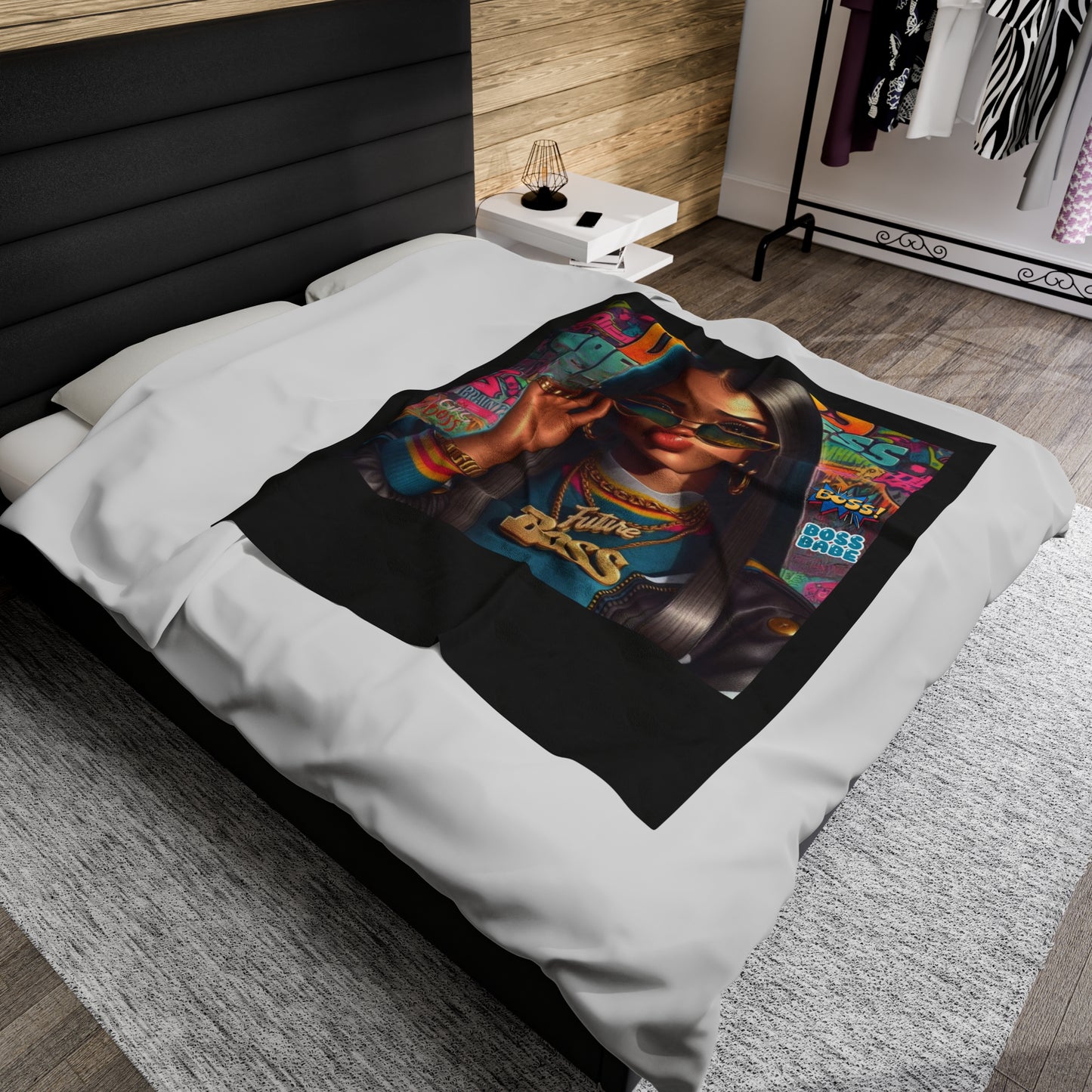 Future Boss Velveteen Plush Blanket #25