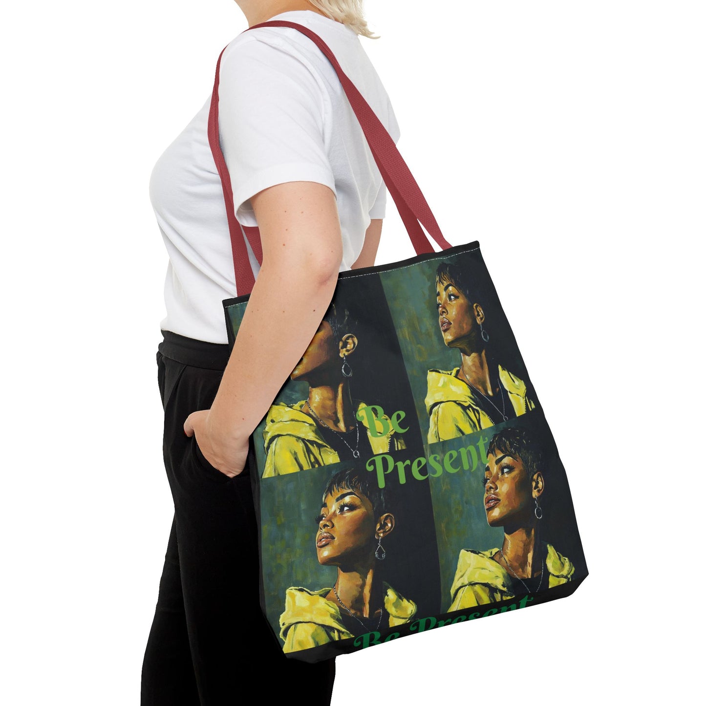 Be Present Tote Bag (AOP) #T13