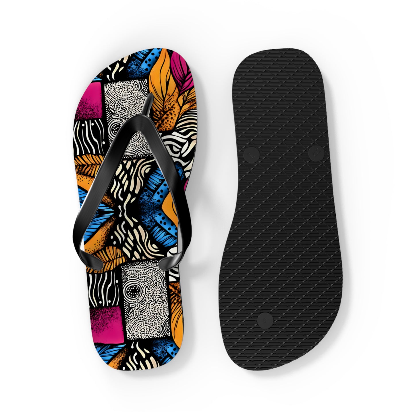 Floral and Feather Flip Flops | Beach Sandals for Summer Vibes Vacation Footwear