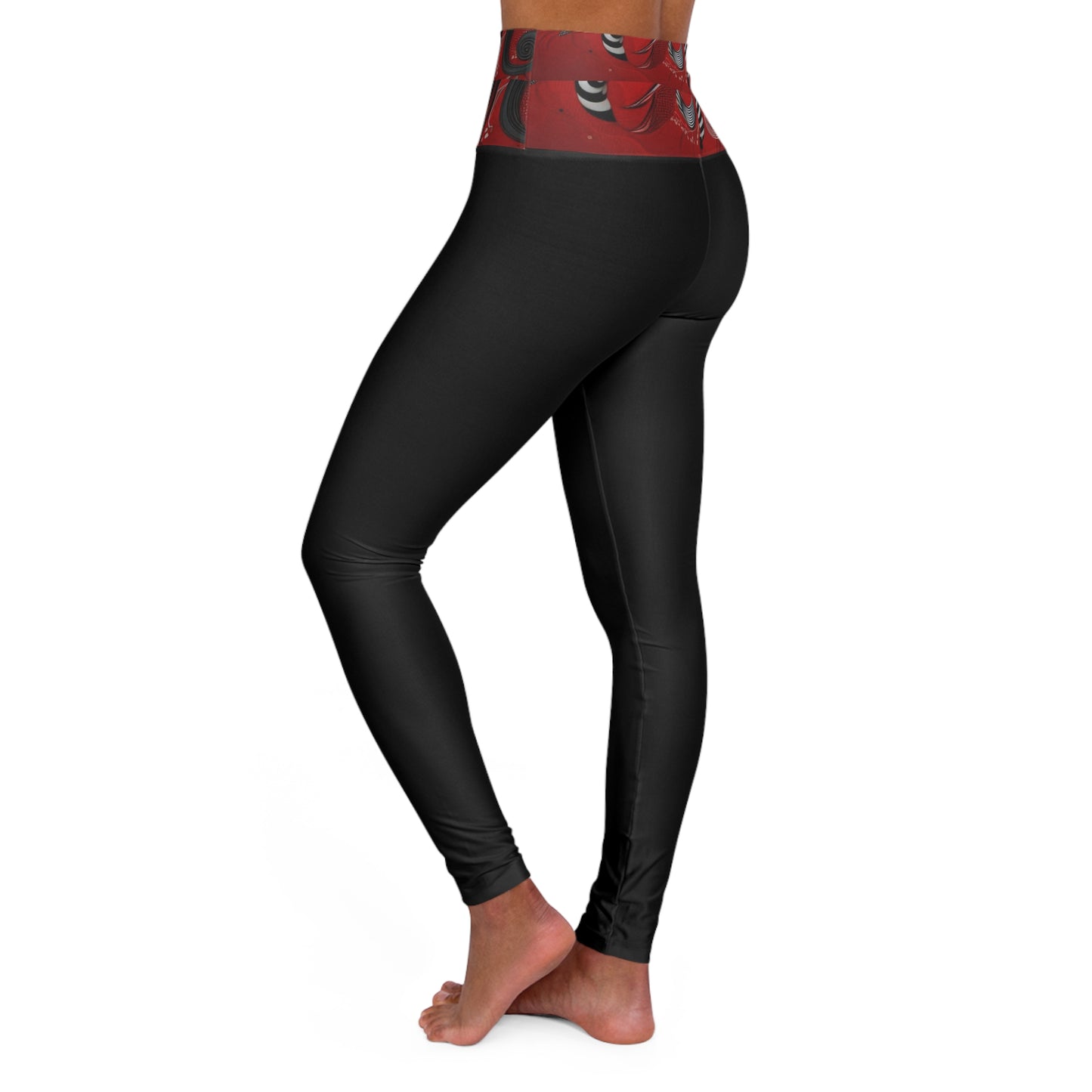 Sill Black High Waisted Yoga Leggings (AOP) #SB18
