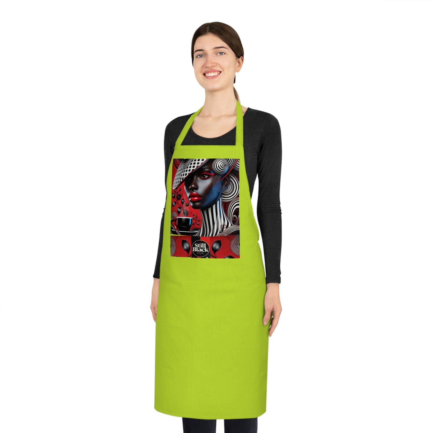 Still Black Cotton Apron #SB9
