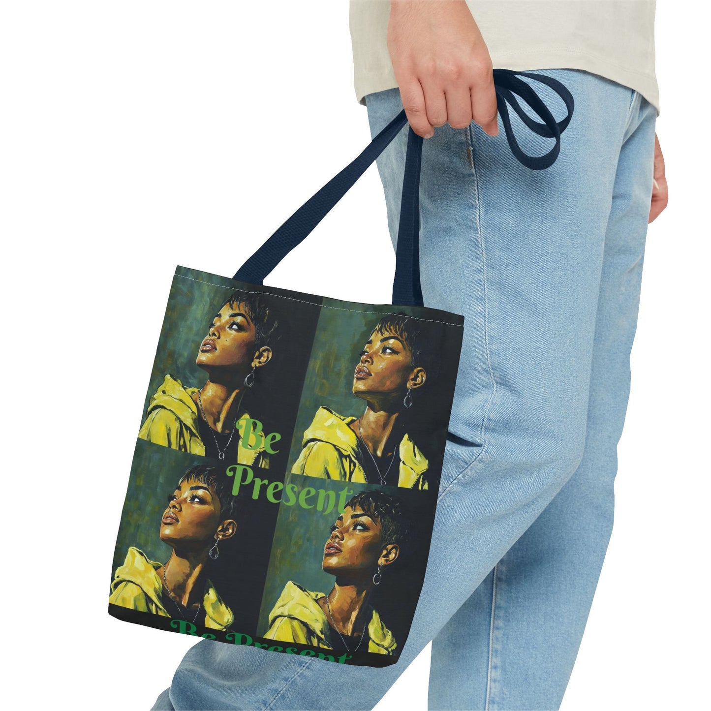 Be Present Tote Bag (AOP) #T13