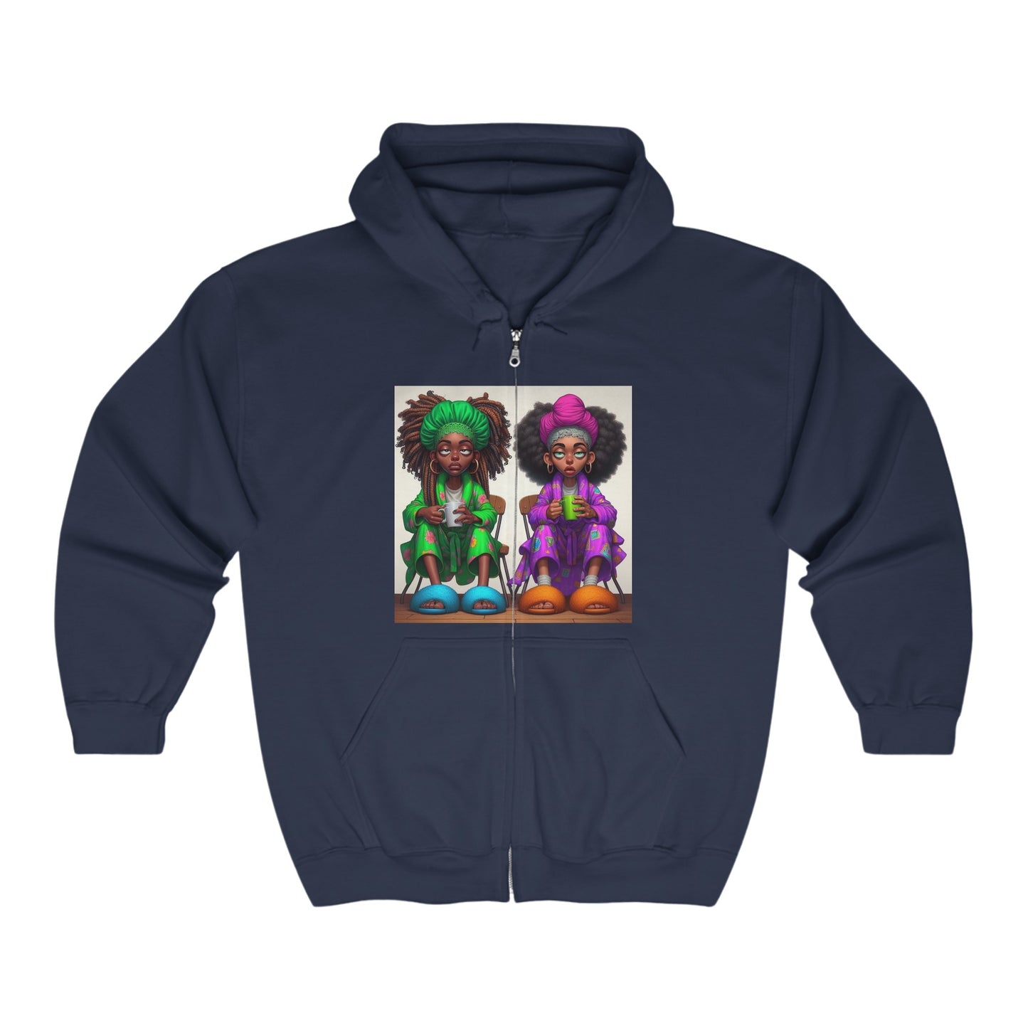 Monday Vibes Unisex Heavy Blend™ Full Zip Hooded Sweatshirt #MV3
