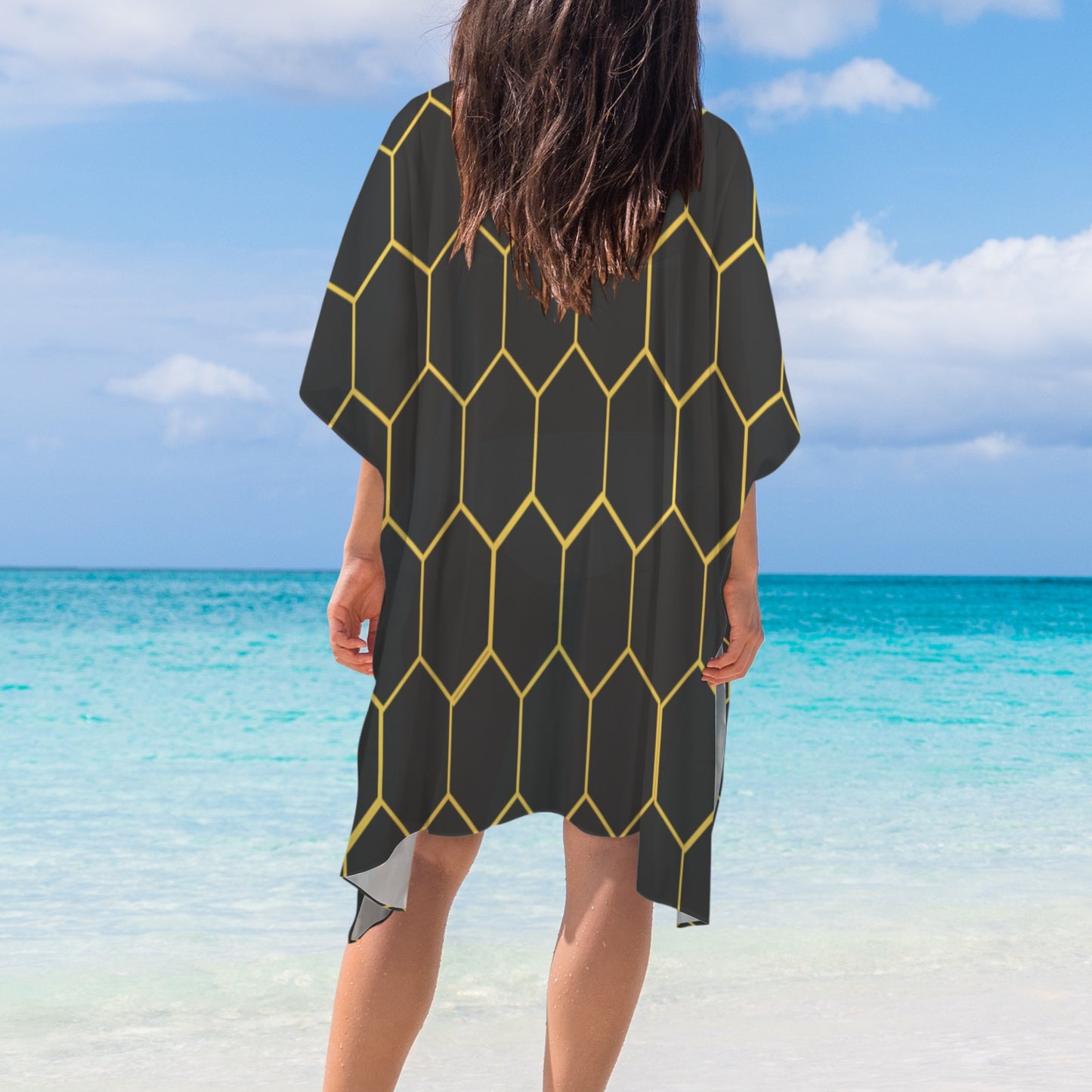 Honeycomb Women's Long Cover Up Women's Long Cover Up