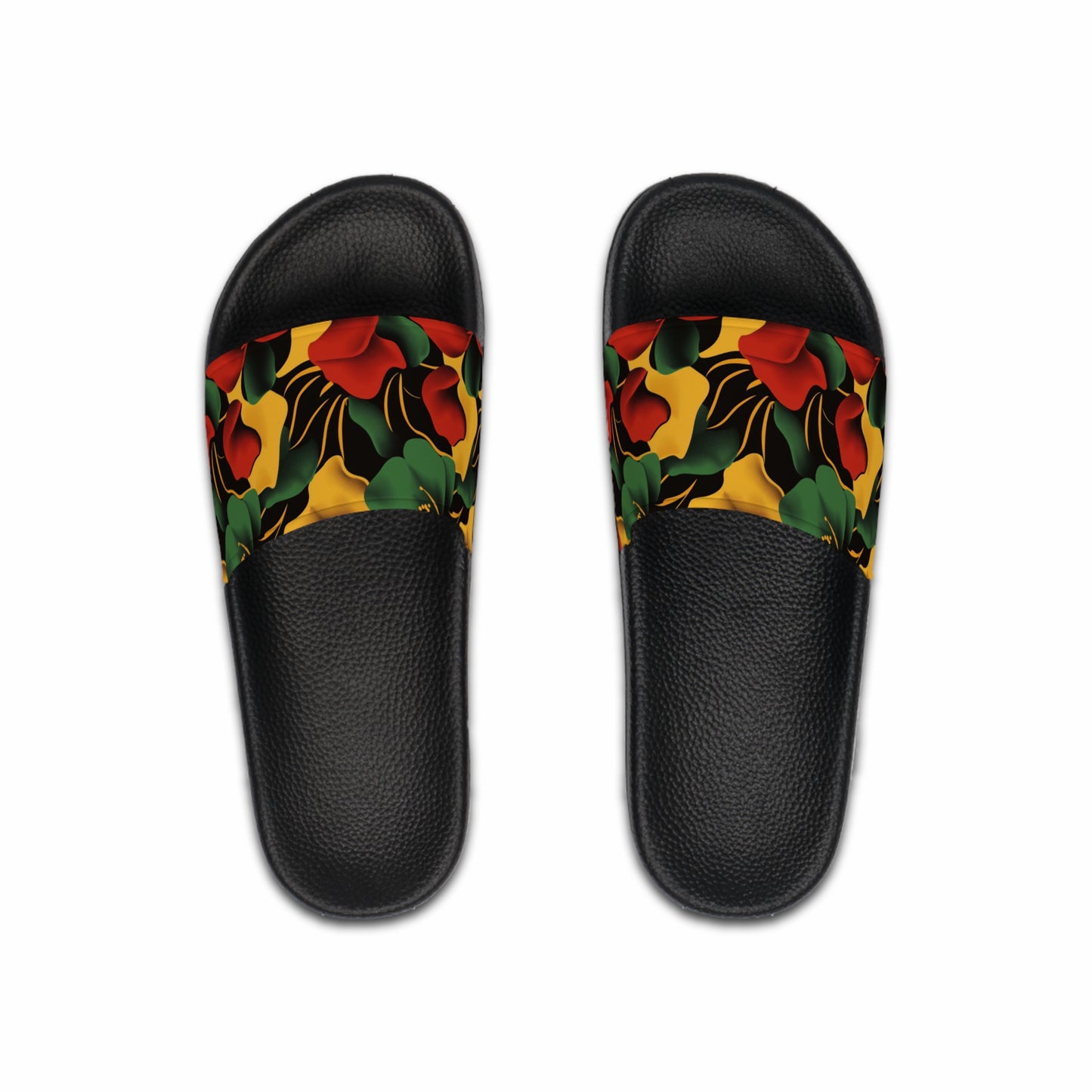 Tropical Floral Slide Sandals for Men Summer Slippers Beach Footwear Relaxation Shoes Gift for Him