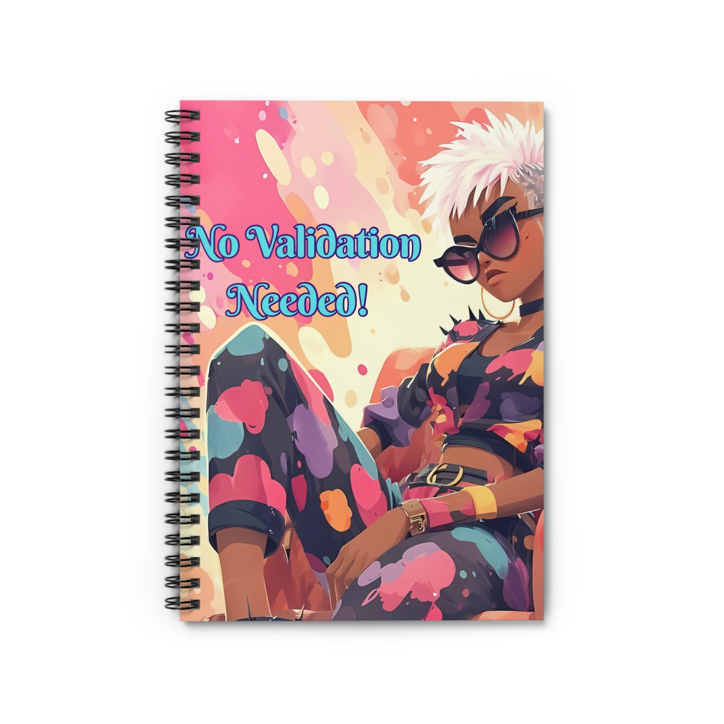 Afrocentric Ruled Line Spiral Notebook, No Validation Needed, Black History