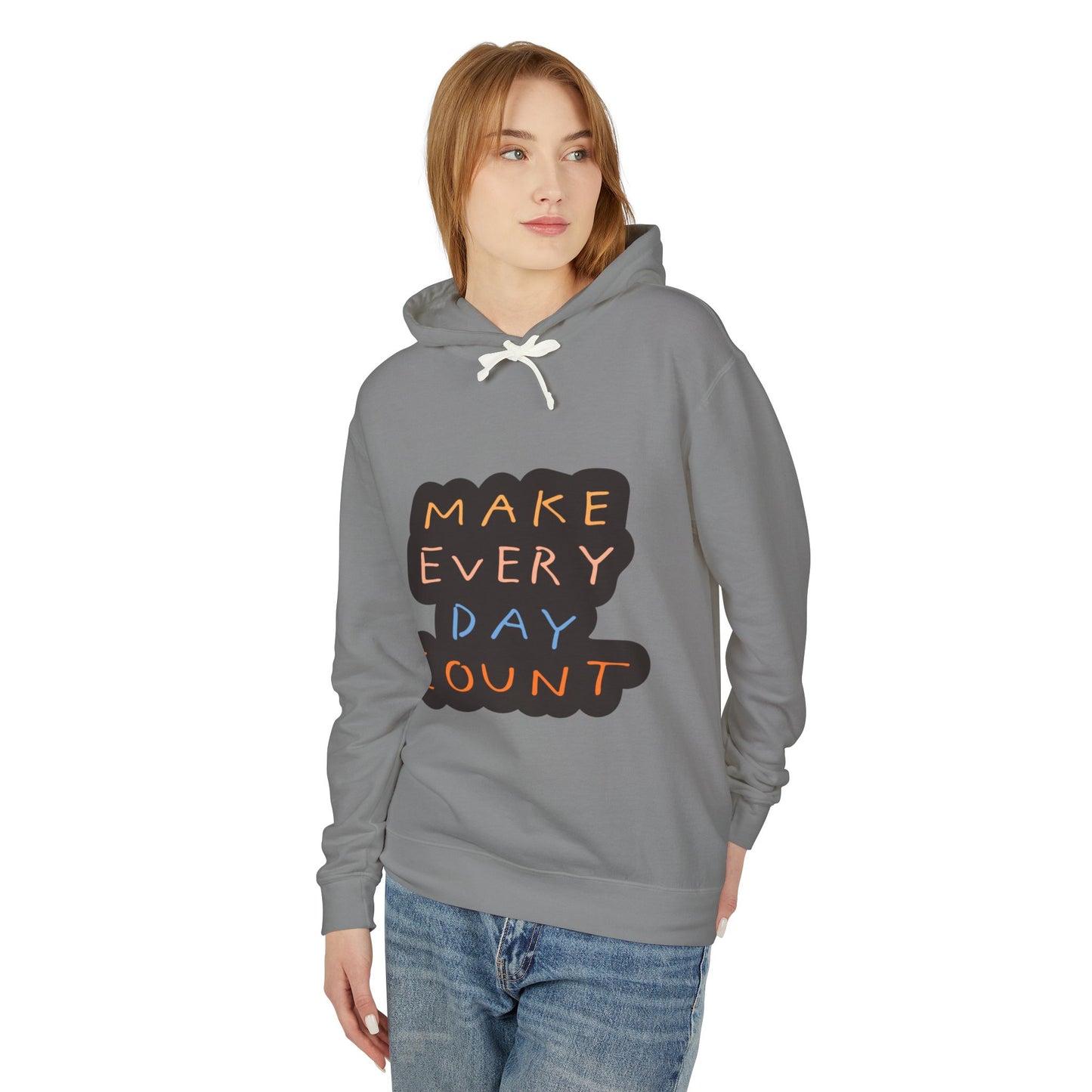 Affirmations Unisex Lightweight Hooded Sweatshirt #AU1
