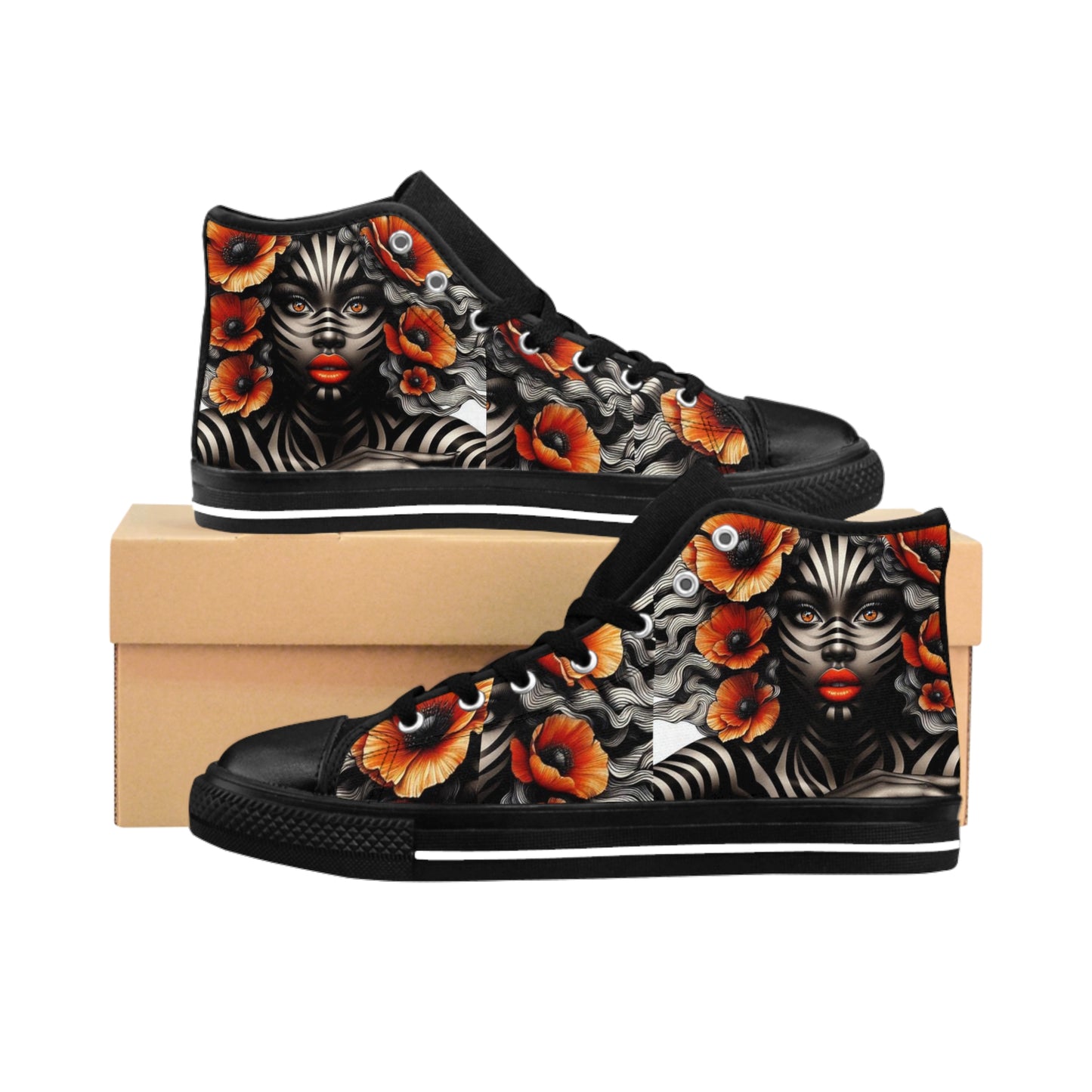Zebra Fantasy Women's Classic Sneakers #ZF15