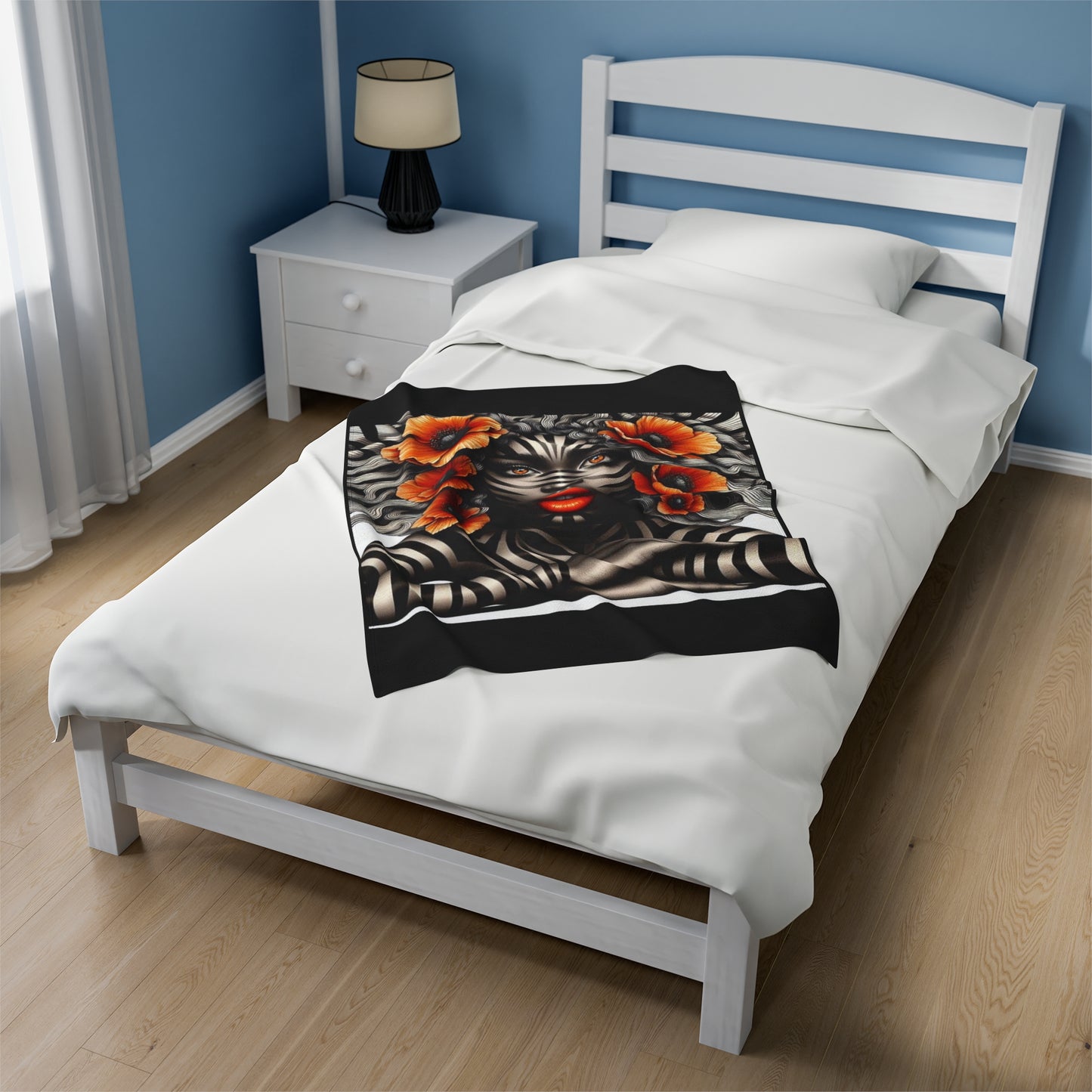 Zebra Fantasy Velveteen Plush Blanket #ZF25