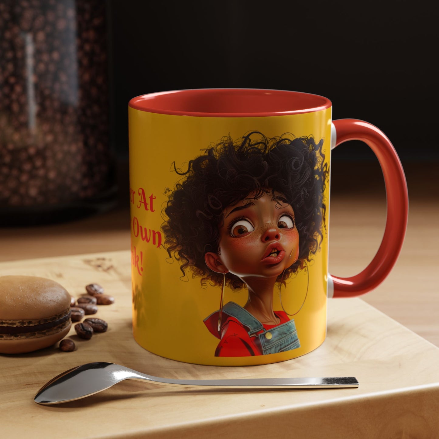 Enter At Your Own Risk Accent Coffee Mug (11, 15oz) #EYOR2