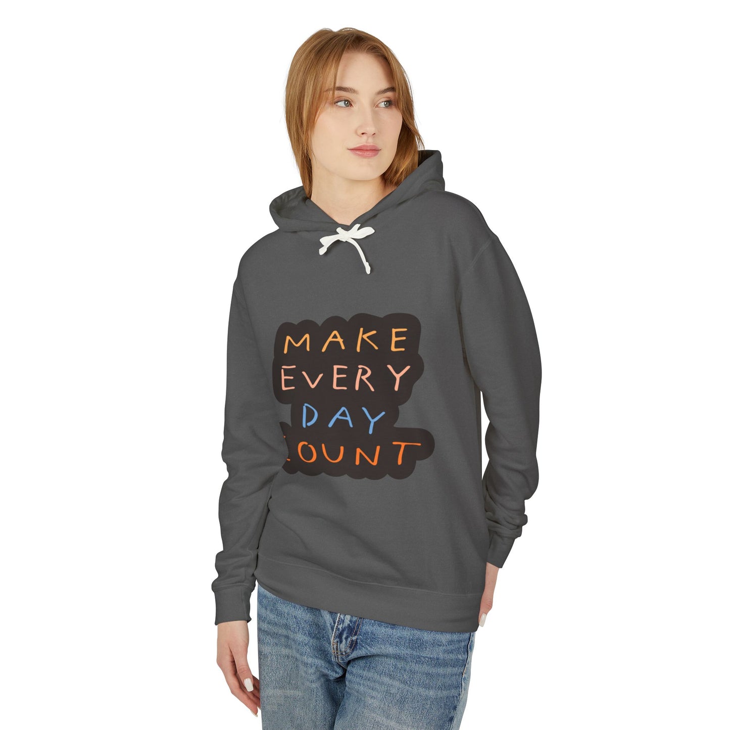 Affirmations Unisex Lightweight Hooded Sweatshirt #AU1