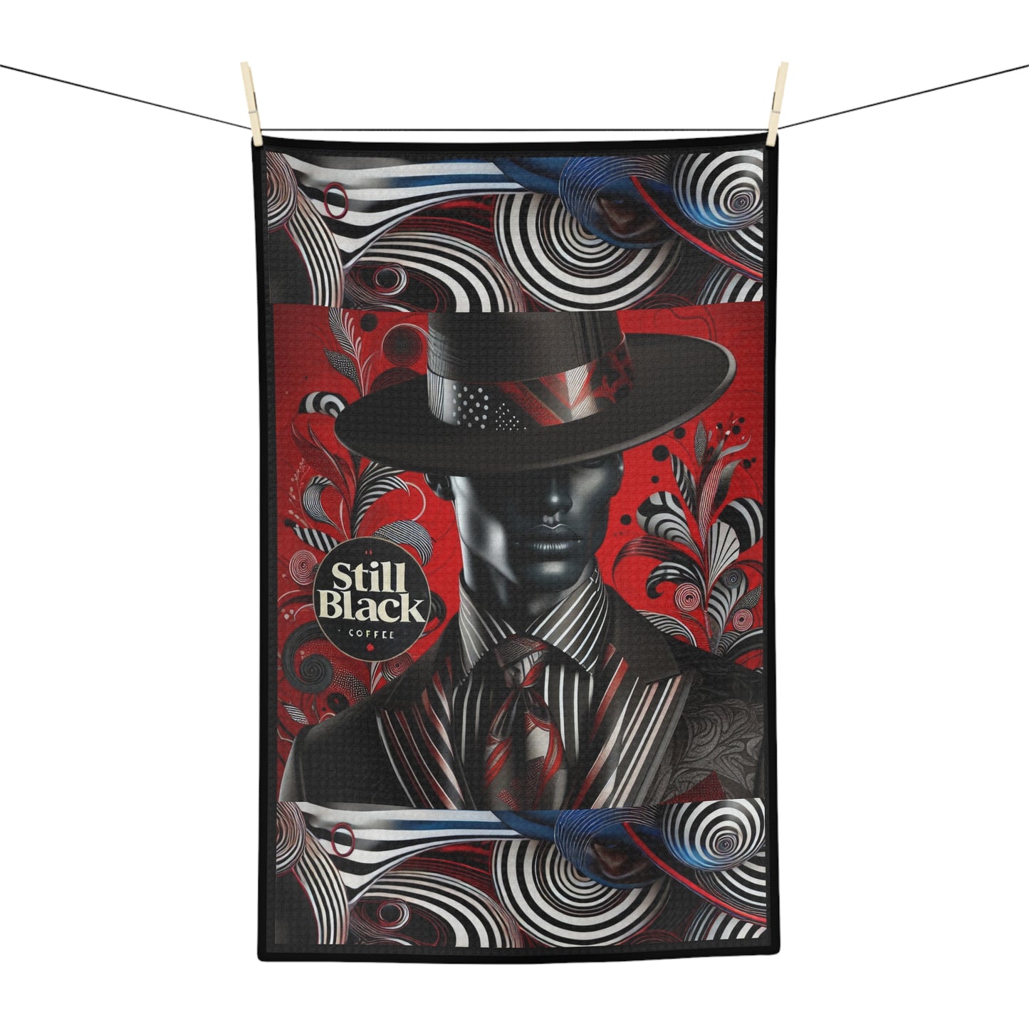 Still Black Microfiber Tea Towel #SB14