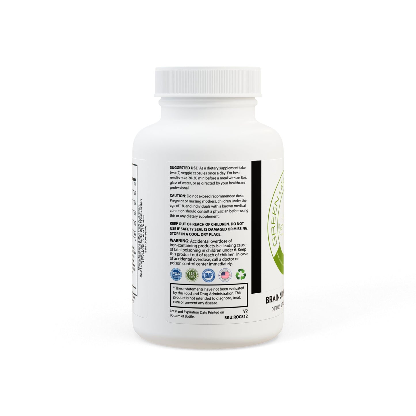 Brain Support Complex Supplement (60 Capsules) #GLP33