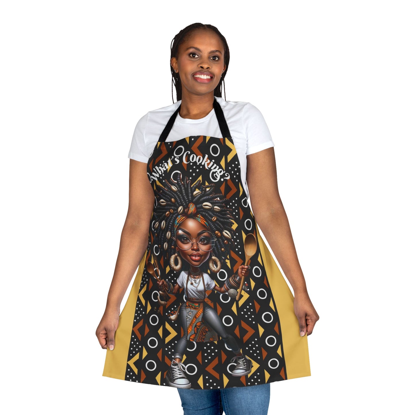 What's Cooking?Apron, 5-Color Straps (AOP) #WC1