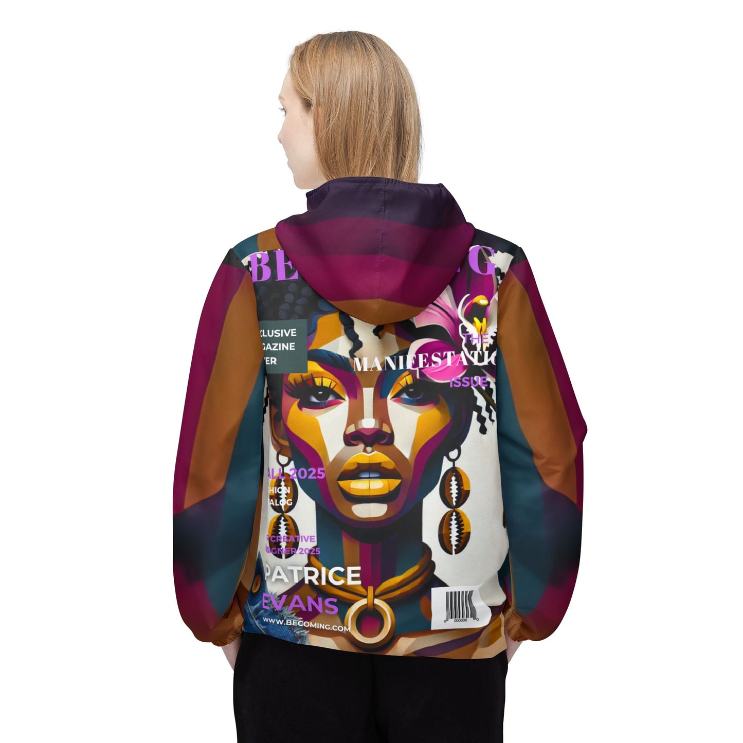 Becoming Vibrant Floral Windbreaker Jacket, Stylish for Spring, Trendy Outerwear, Perfect Gift, Festival Wear, Casual Jacket #B2