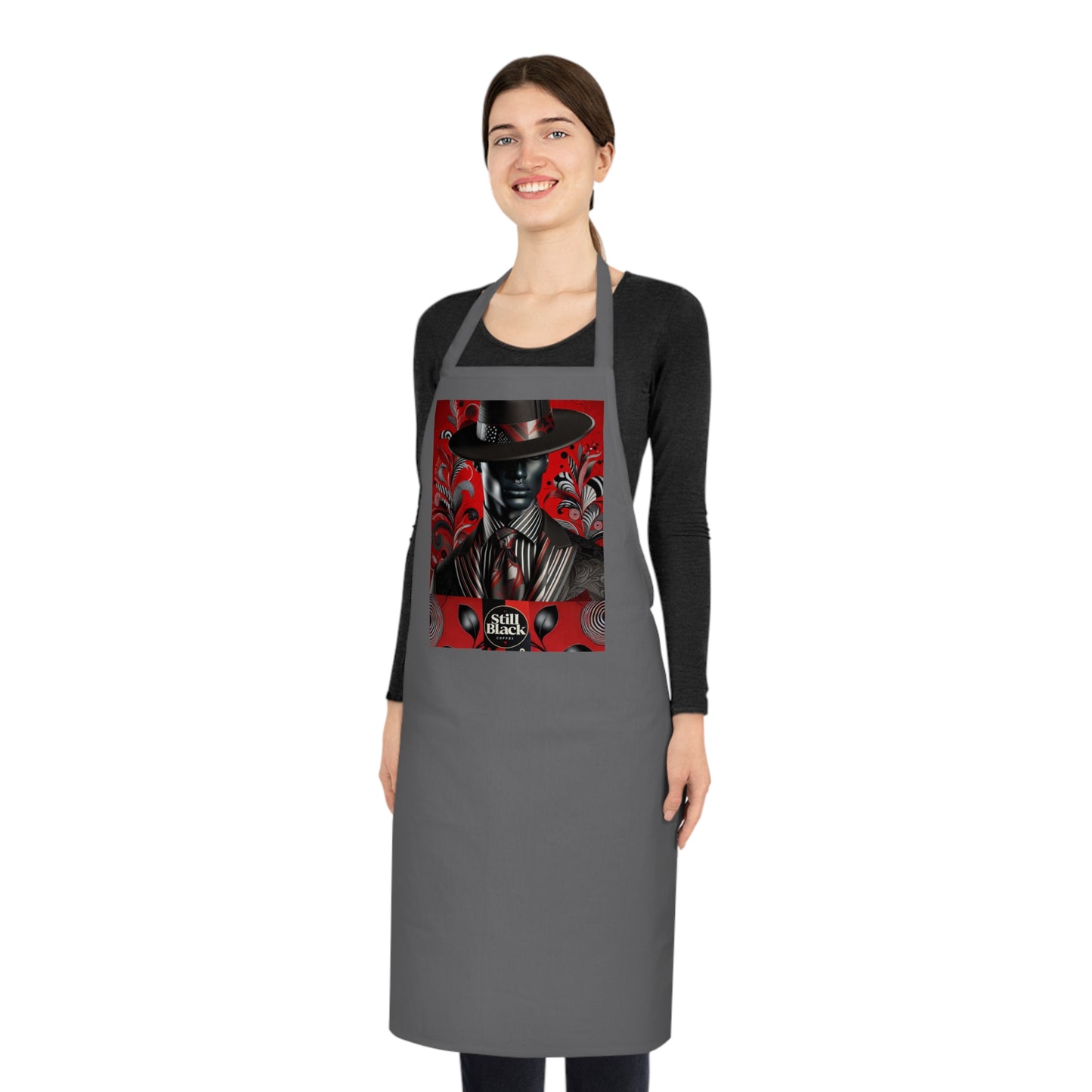 Still Black Cotton Apron #SB9