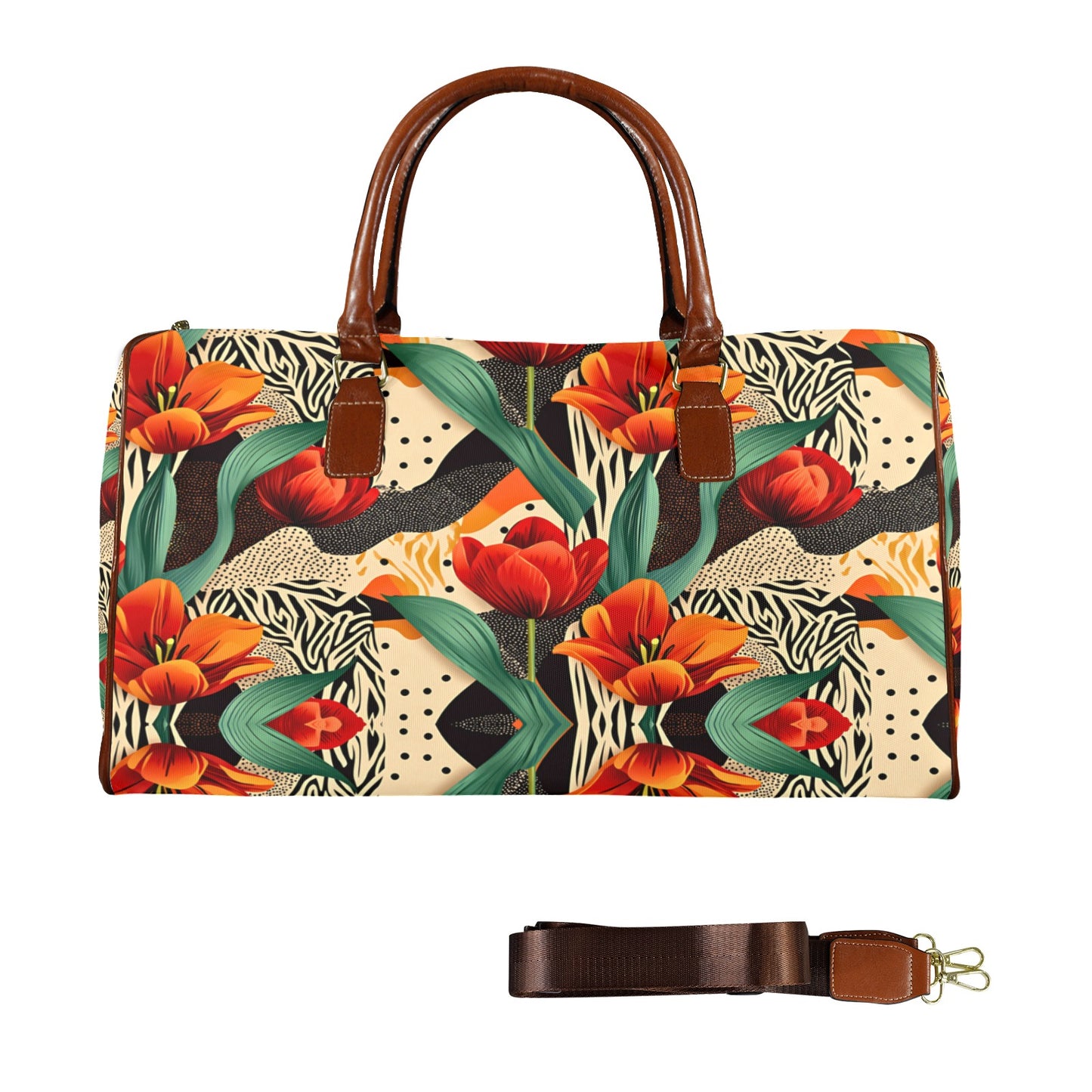 Orange Tulip Large Capacity Travel Bag-Large (Brown Short Patch) (1737) Large Capacity Travel Bag-Large (Brown Short Patch) (1737)
